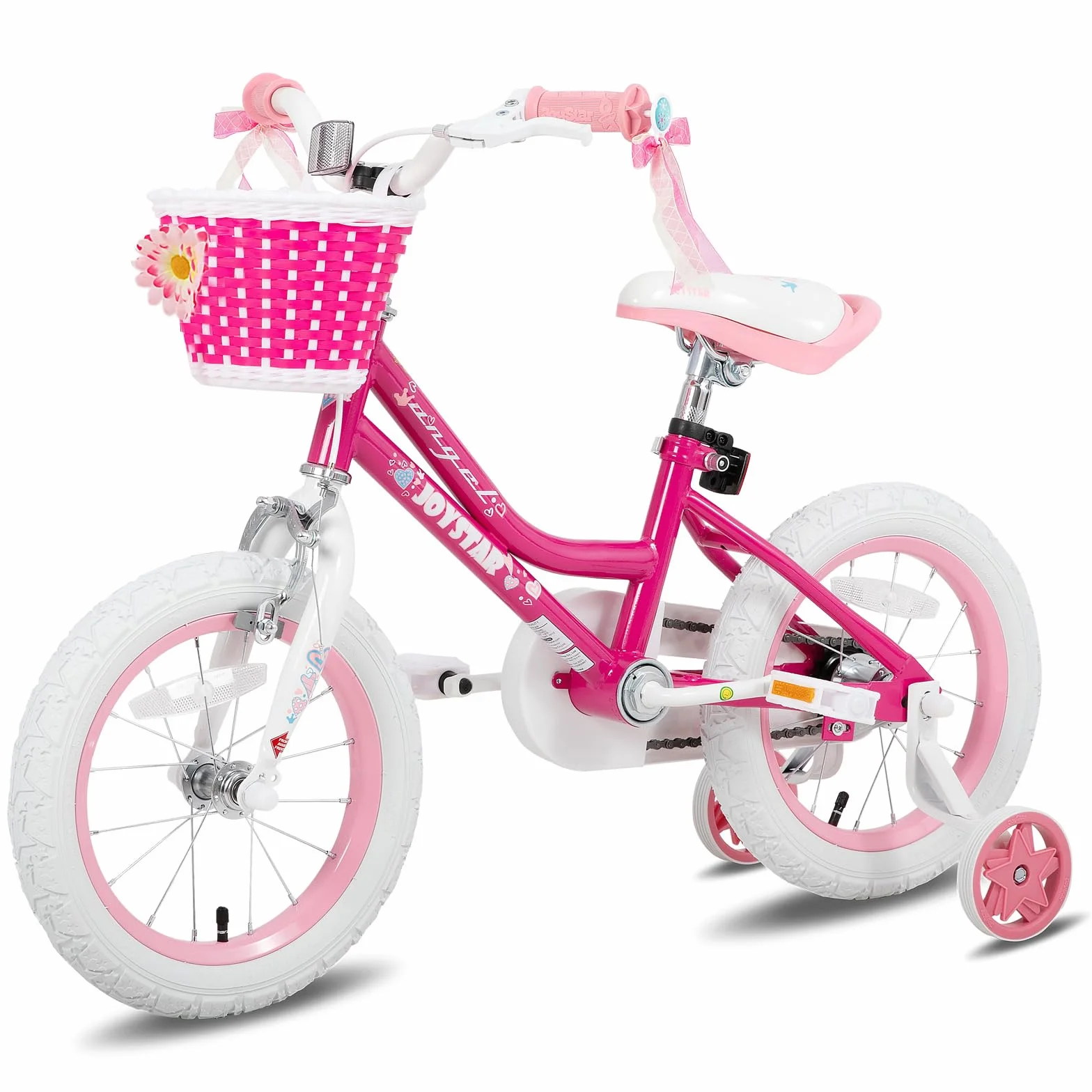 JOYSTAR Vélo Enfant 12-20 Pouces Filles 2-11 Ans avec Stabilisateur et Panier