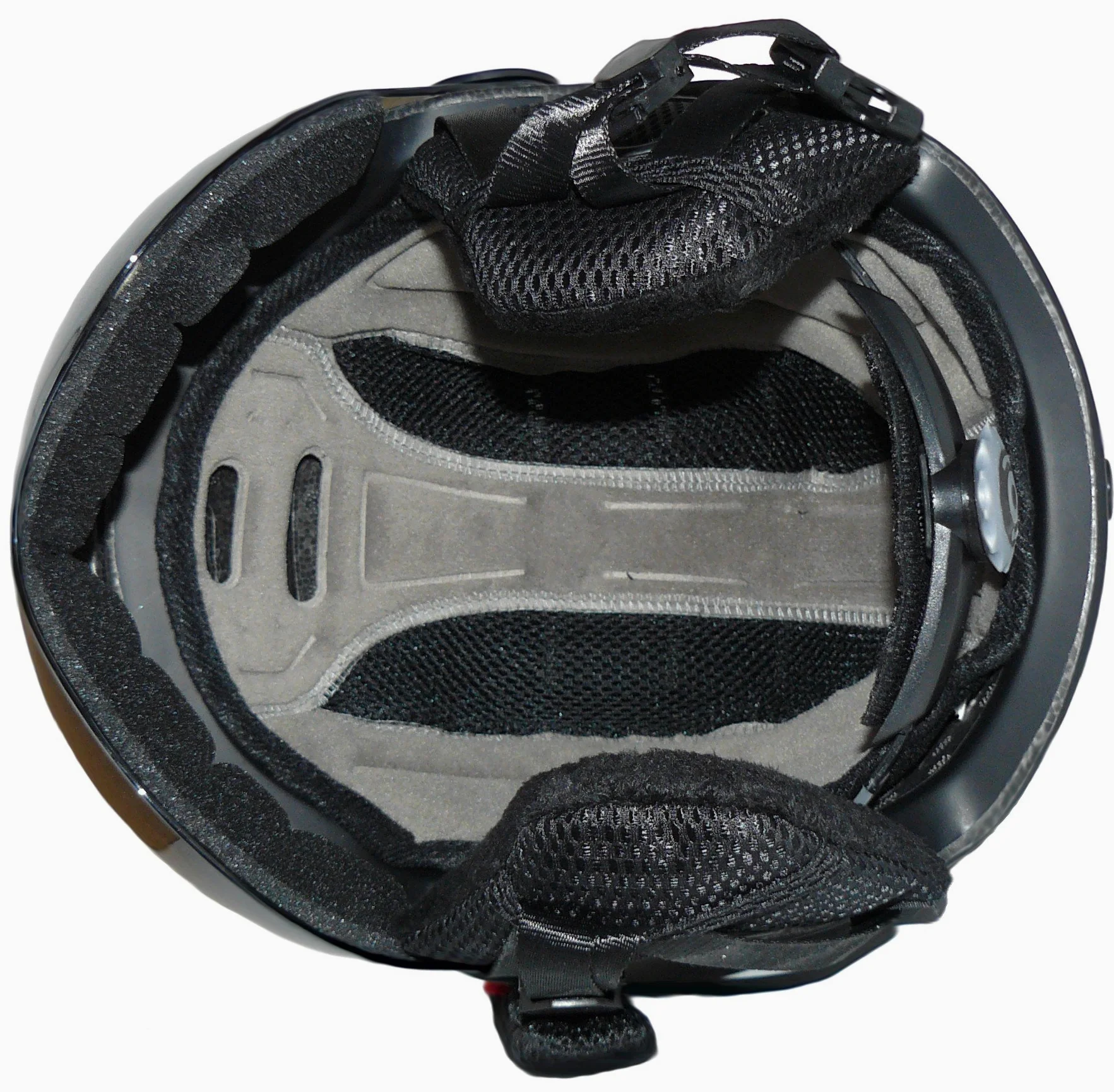 Casque de ski MS95 noir mat avec deux visières rabattables
