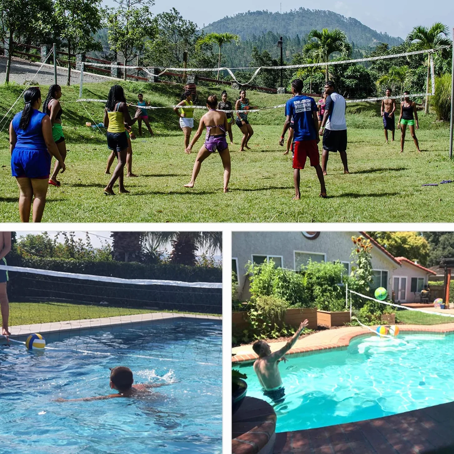 Filet de Volley-Ball Standard 9,5 m x 1 m Filet de Rechange Durable pour Piscine, Plage, Jardin
