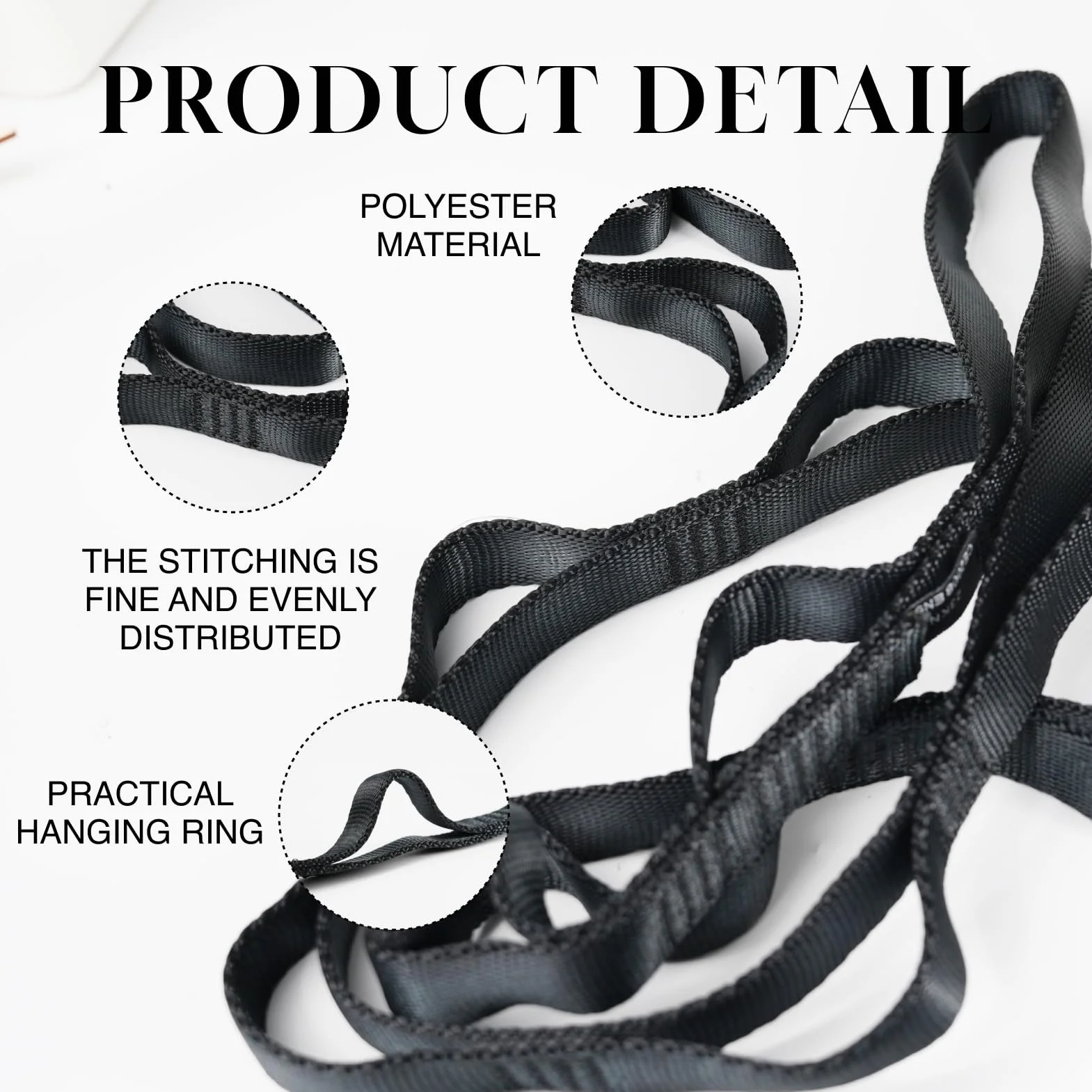 Daisy Chain Polyvalente Fitness Escalade 130 cm Léger Durable Ceinture Lestée Musculation Yoga Aérien