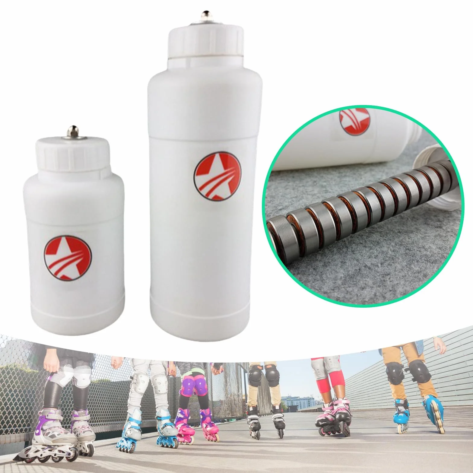 Nettoyeur de roulements de skateboard, bouteille de nettoyage pour chaussures de skate, outil sans liquide