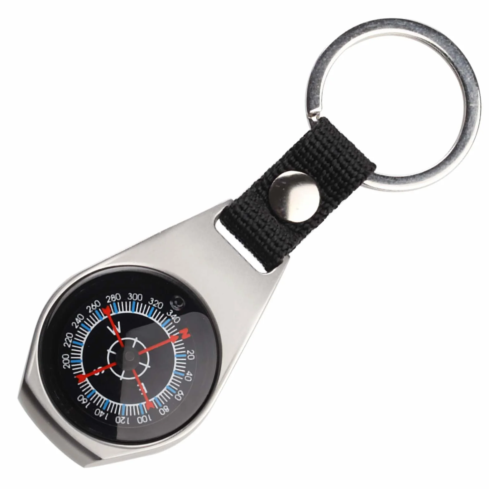 Boussole Porte Clés Aluminium Étanche Portable Mousqueton Navigation Plein Air