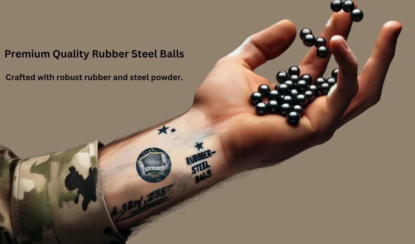 .68 Cal Rubber Steel Balls for Self Defense Pistols