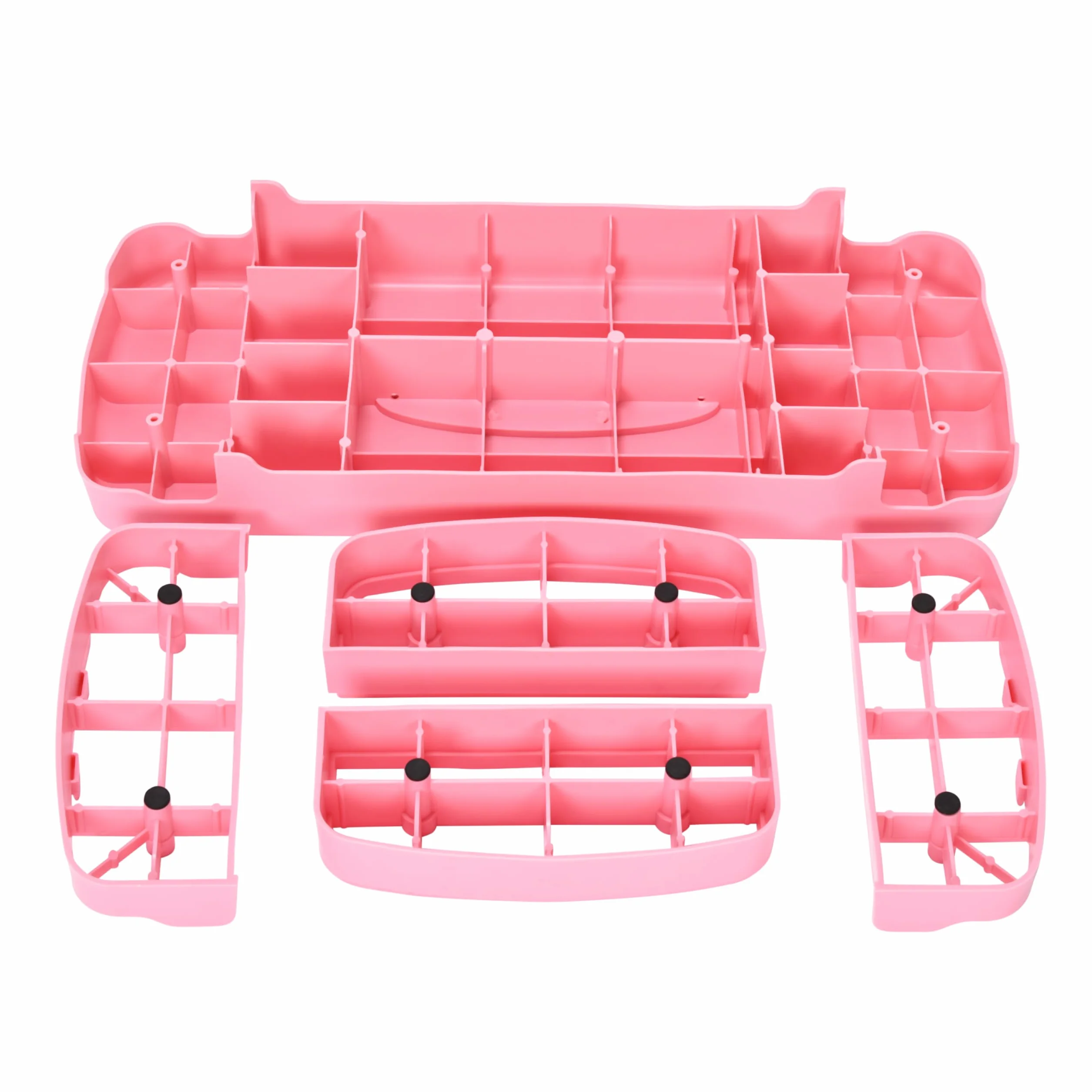 POWRX Step Board d'aérobic Hauteur réglable 68 x 28 cm Rose