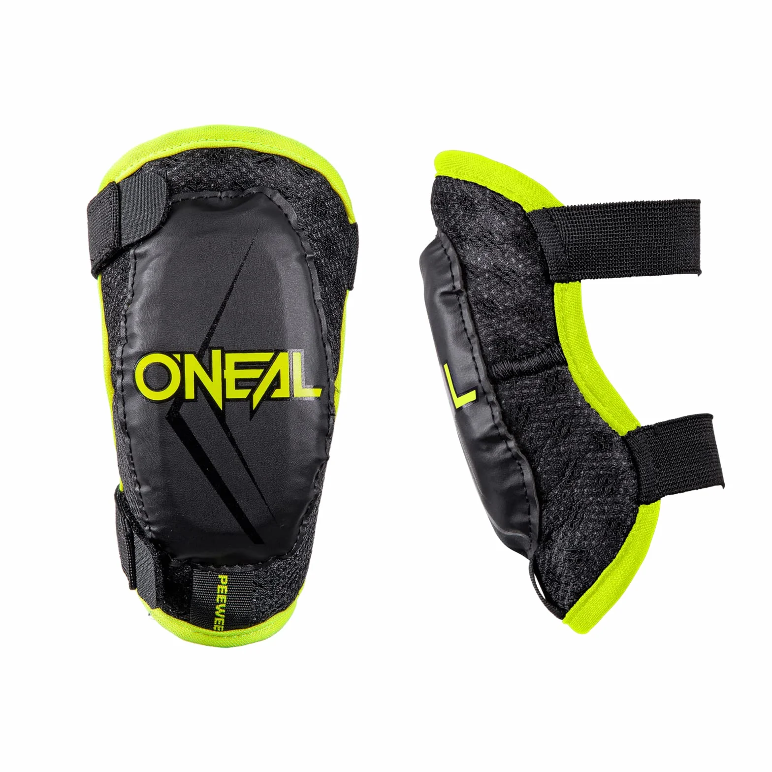 O'NEAL | Protège-coudes | Enfants | Motocross Enduro | Confortable et dynamique, Ajustable avec des sangles élastiques, Age 4-9 ans | Protège-coudes Pee Wee | Noir Néon Jaune | Taille M/L