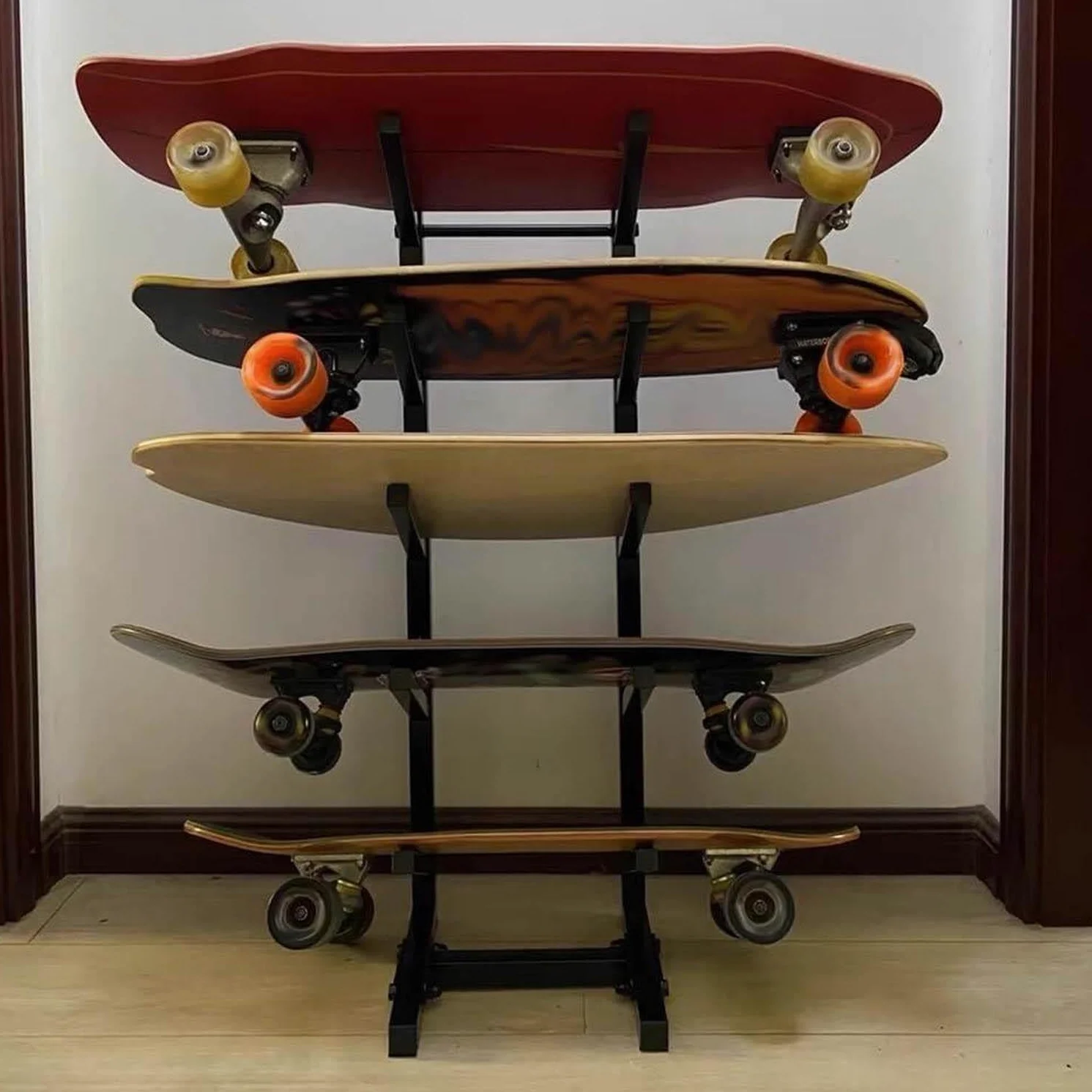 Porte - Skis et hayon Multifonctions - Rangement de Planche de Surf Peu encombrant - Présentation Parfaite de l'équipement et des Accessoires,Falta-25x25x119cm