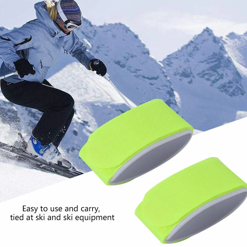 Alomejor Sangle de Ski en Nylon Réglable, Courroie de Snowboard Universelle Jaune