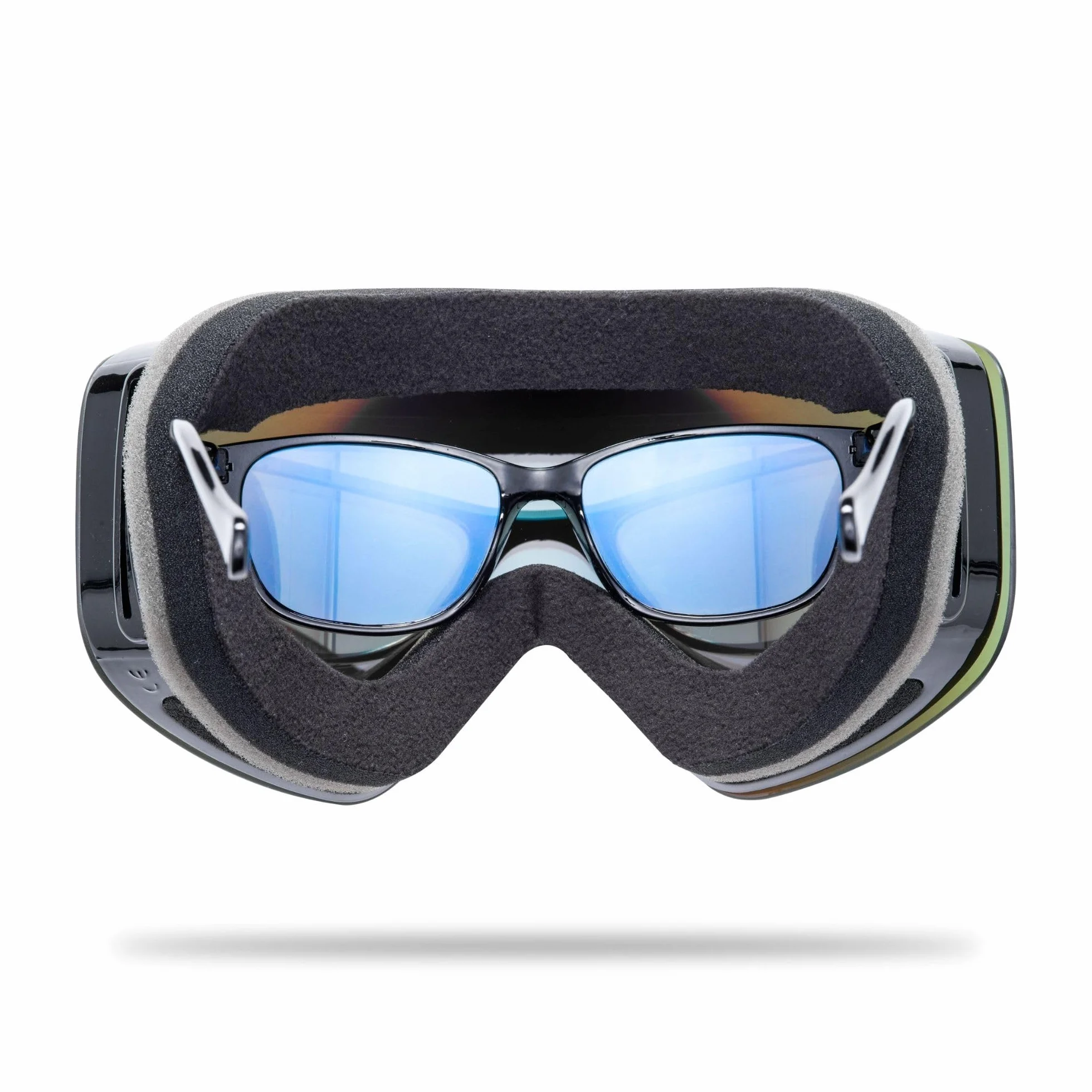 NAKED Optics Les TROOP EVO Lunettes de Ski et Snowboard pour Hommes et Femmes, avec Verres Interchangeables (TROOP EVO OTG Noir)