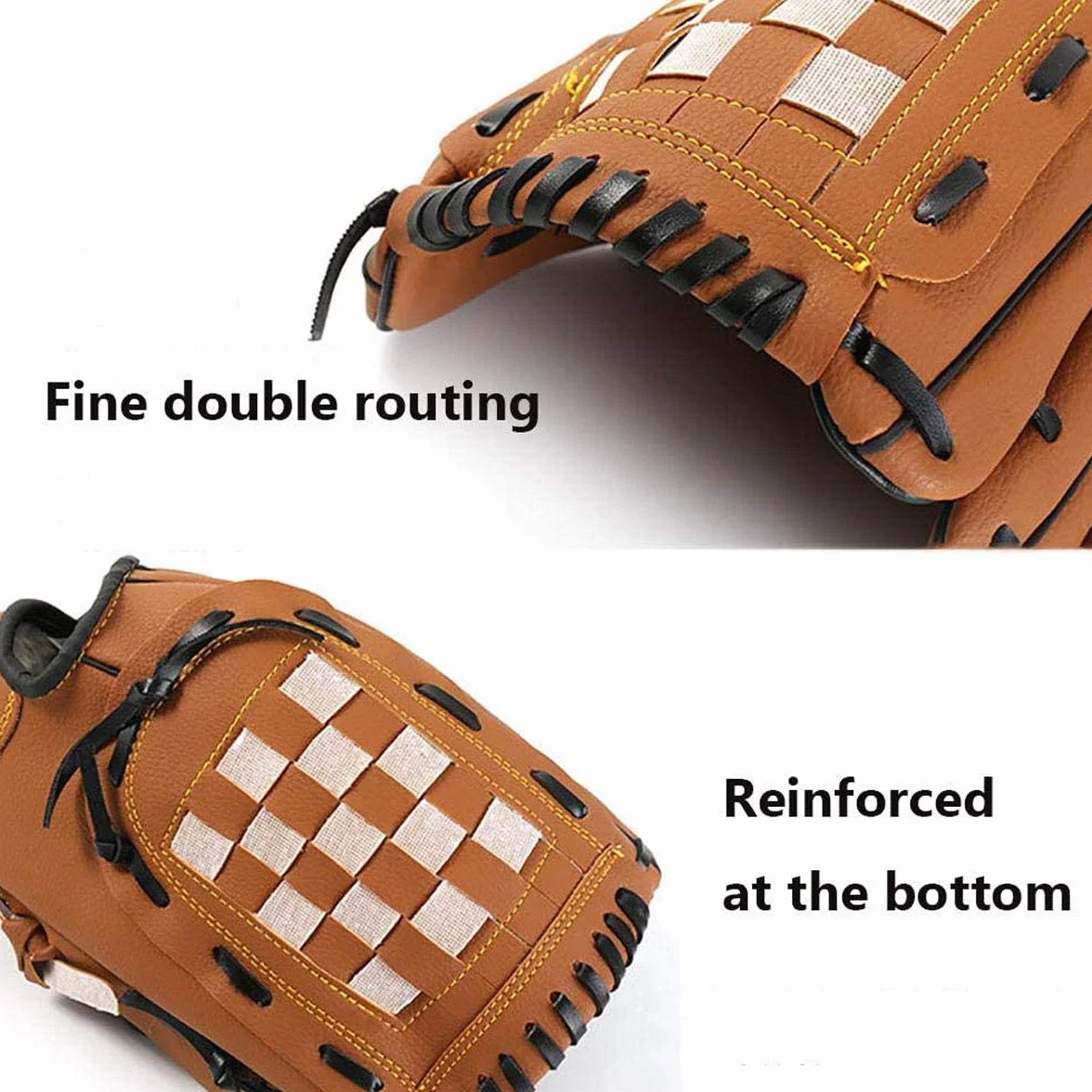 Acidea Gant de Baseball 11,5 Pouces Cuir Durable Marron