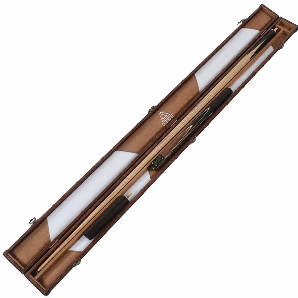 CUESOUL Queue de Snooker Classique 57 pouces 18 oz Palissandre 3/4 Joints Étui Similicuir Embout 9,5 mm