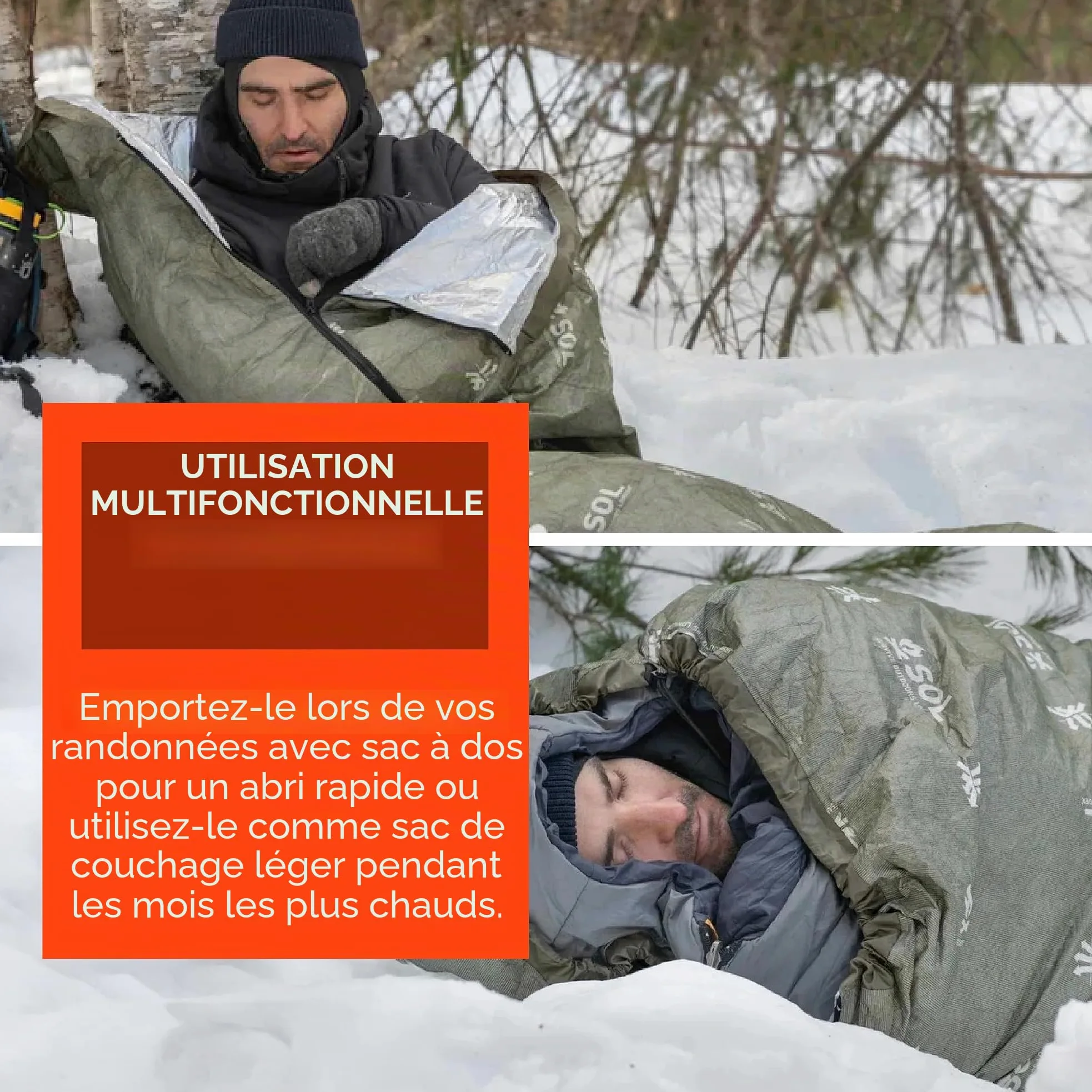 Sol Escape Bivouac avec Capuche Vert