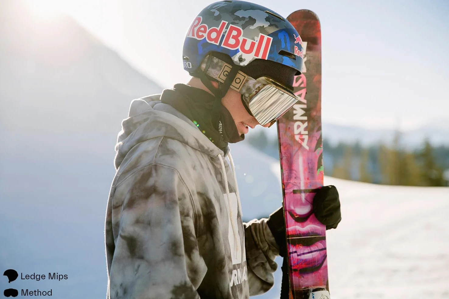Giro Ledge FS MIPS Casque de Ski et de Snowboard M | Coque Rigide en ABS avec EPS, Protection MIPS, système in Form Fit System, Ventilation | Casque de Freestyle Matte Bark (Bicolore)