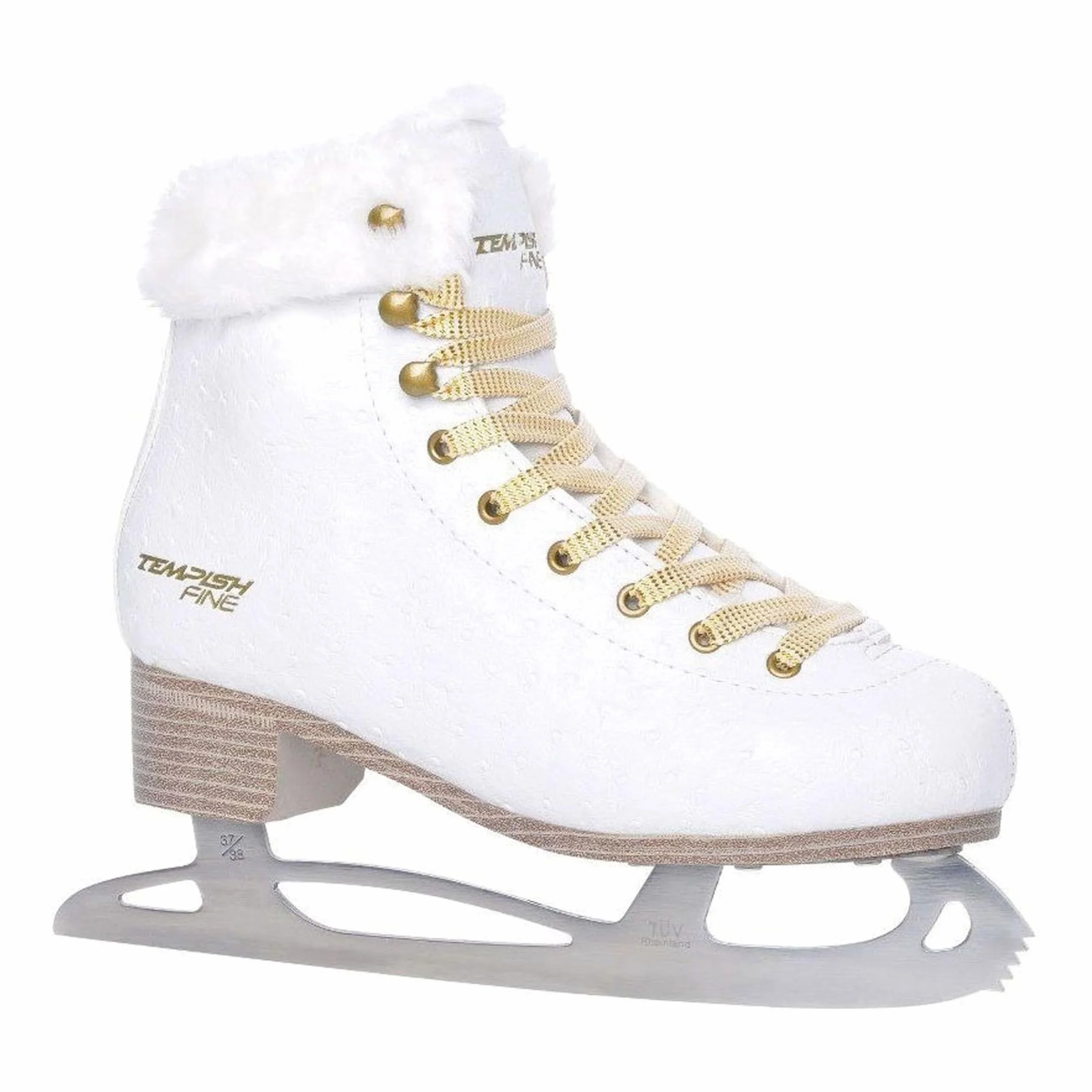 TEMPISH Glace Fine-pour Femme-avec Fourrure synthétique-Patinage Artistique-Loisirs-Confortable et Chaud-Blanc