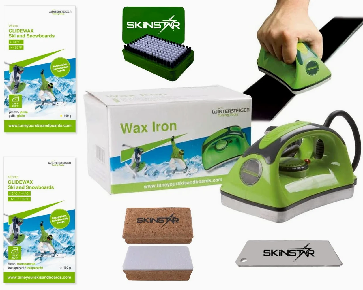 WINTERSTEIGER ajouter, Fer à Farter Brosse Cire Grattoir Liège