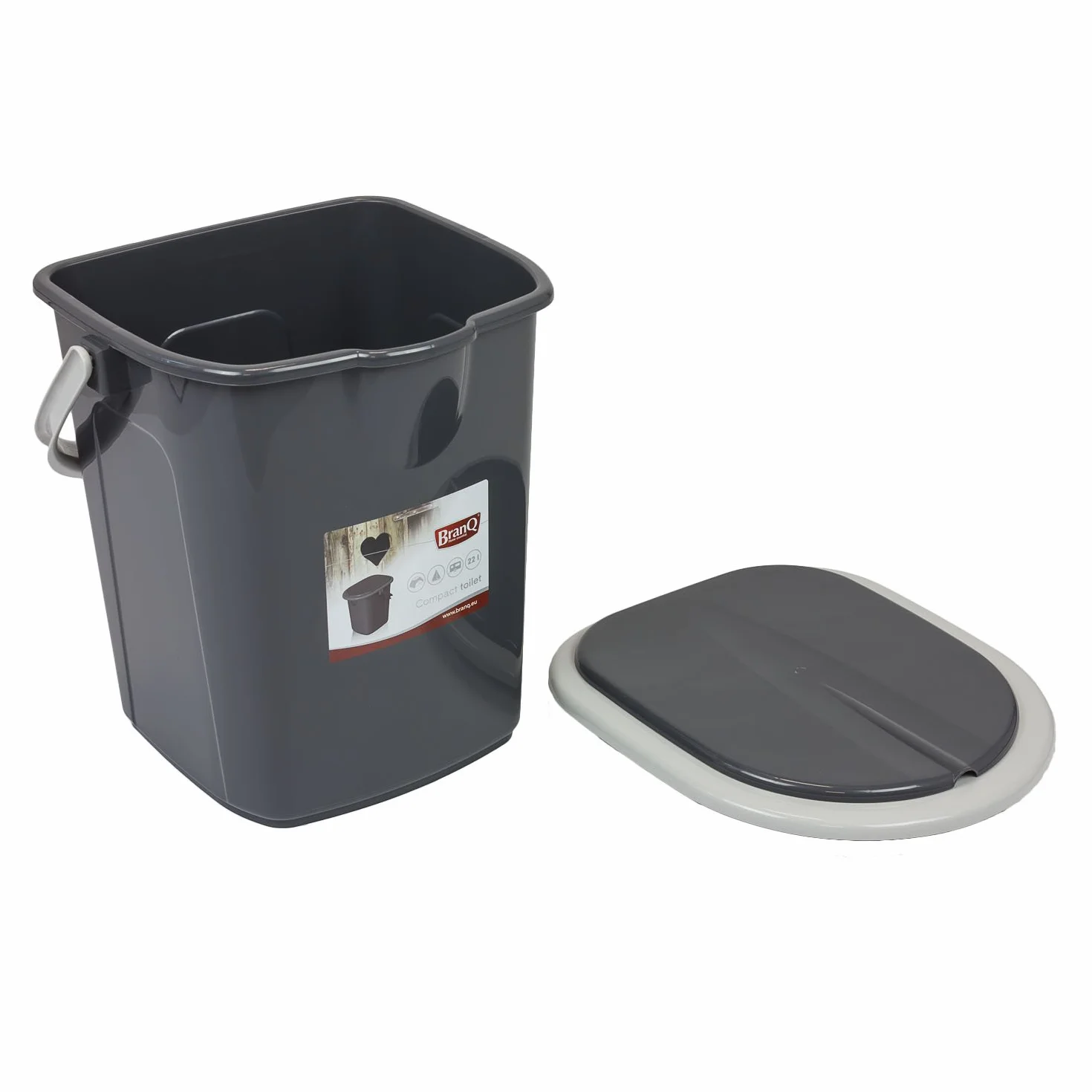 BranQ 1306 Toilettes de Camping Gris Taille M