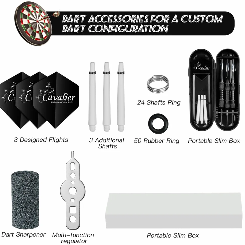Flintronic Fléchettes Pointe Acier 23g/24g, Set de 3/6 Fléchettes avec Ailettes et Arbres