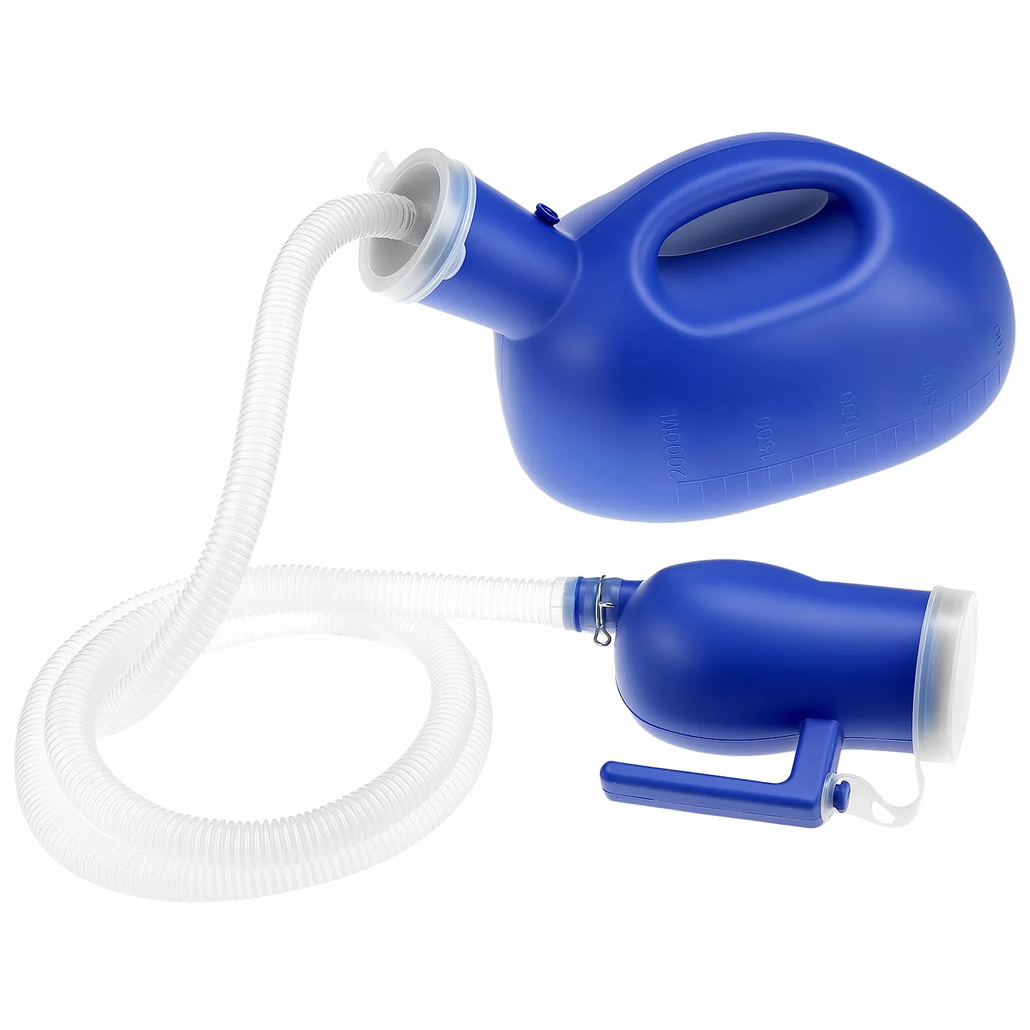 QWORK Urinoir portable pour hommes avec tube 1,6 m 2000 ml voyage voiture camping