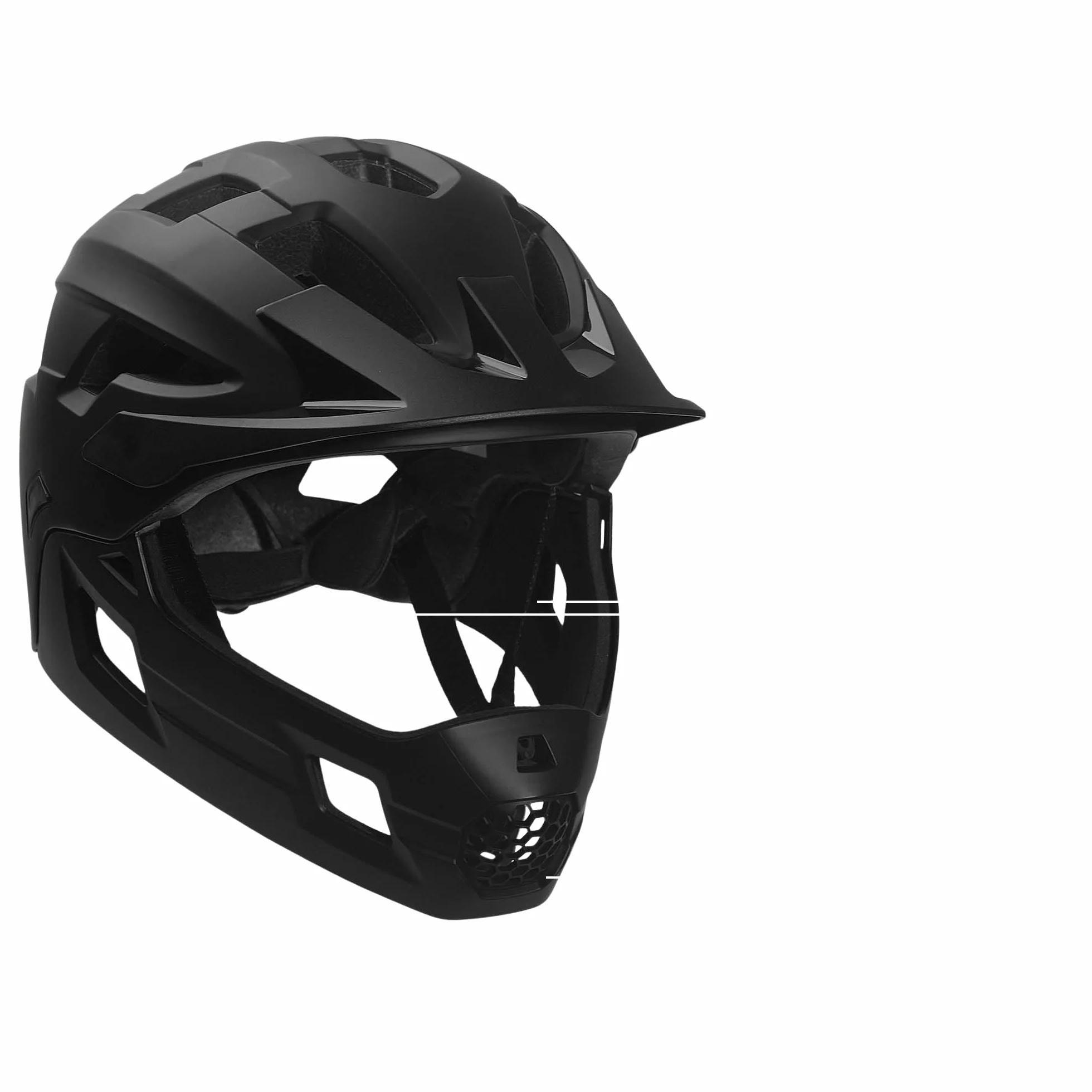 Crazy Safety Casque Vélo Intégral pour VTT BMX Skateboard Enfant Mentonnière Amovible Taille M 54-57 cm