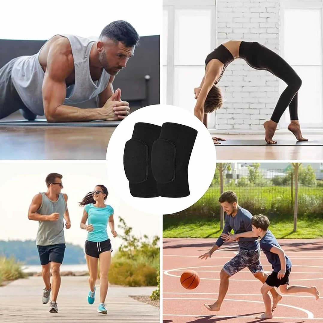 Genouillères de Danse Élastiques Respirantes Lot de 2 pour Sport Volleyball Course Basketball