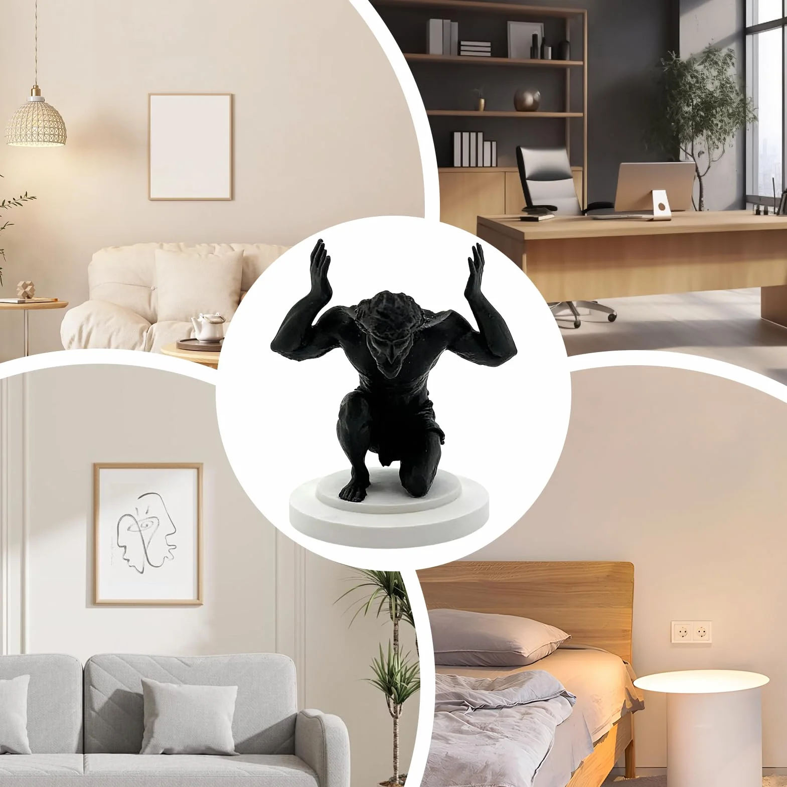 Présentoir de balle de golf, organisateur de collection design artistique pour intérieur