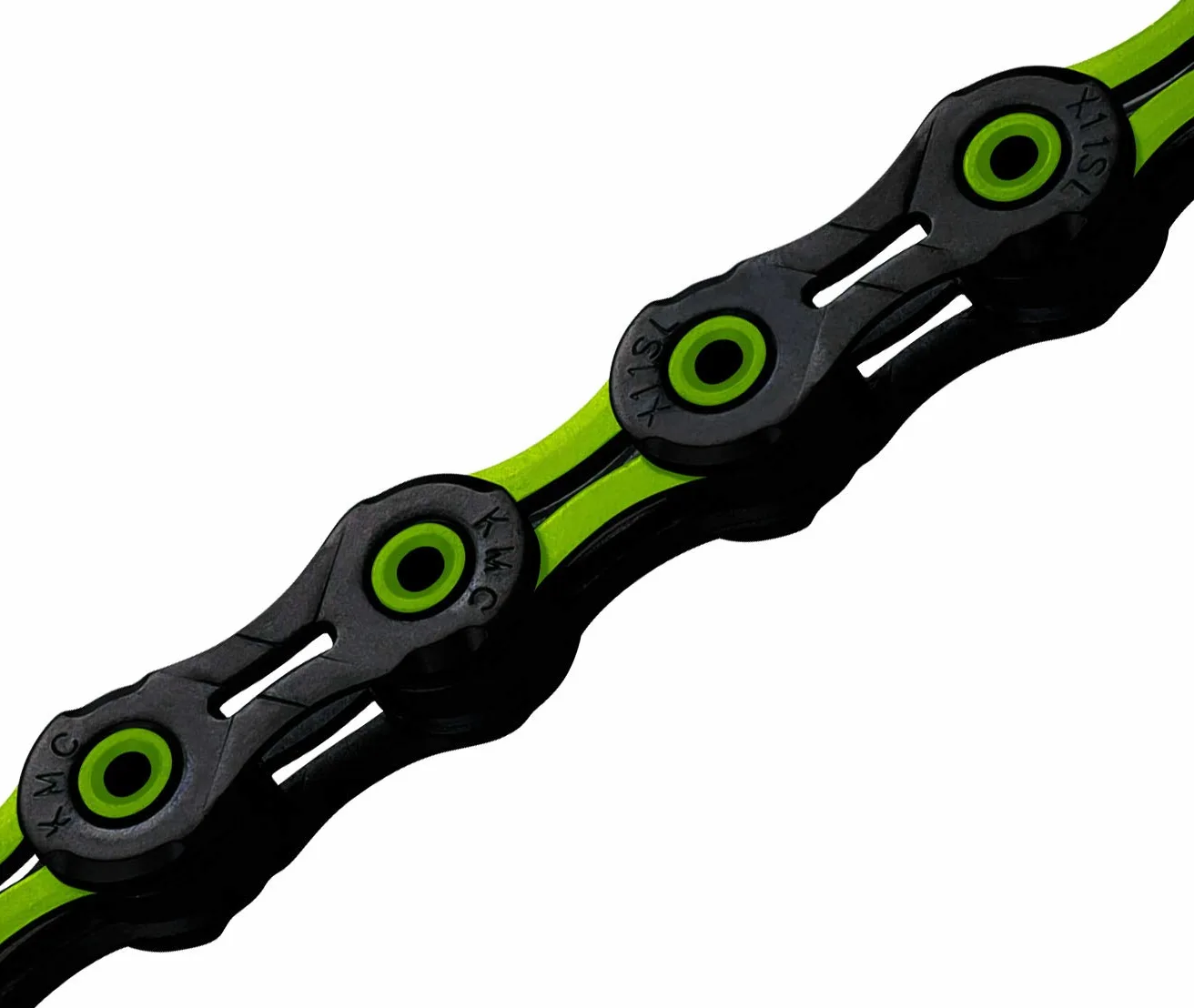 KMC DLC Chaîne 10 Vitesses Noir/Vert 116 maillons