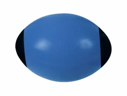 Ballon de Rugby en Mousse 24 cm Bleu - Balle Ovale Soft Enfant - Jeu Plein air