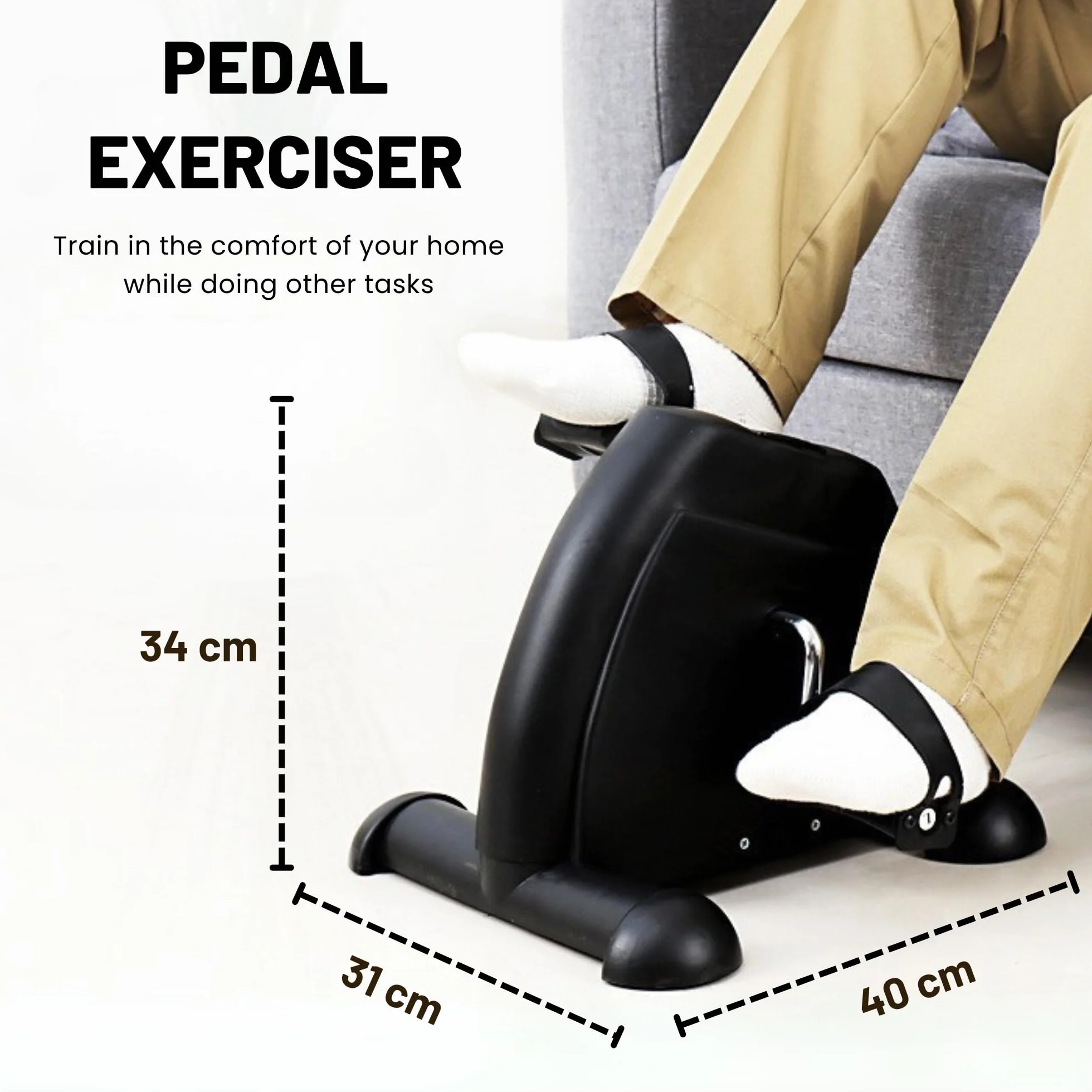 Pédalier d'Exercice Pliable, Mini Vélo d'Appartement avec Écran et Résistance Réglable pour Seniors et Adultes