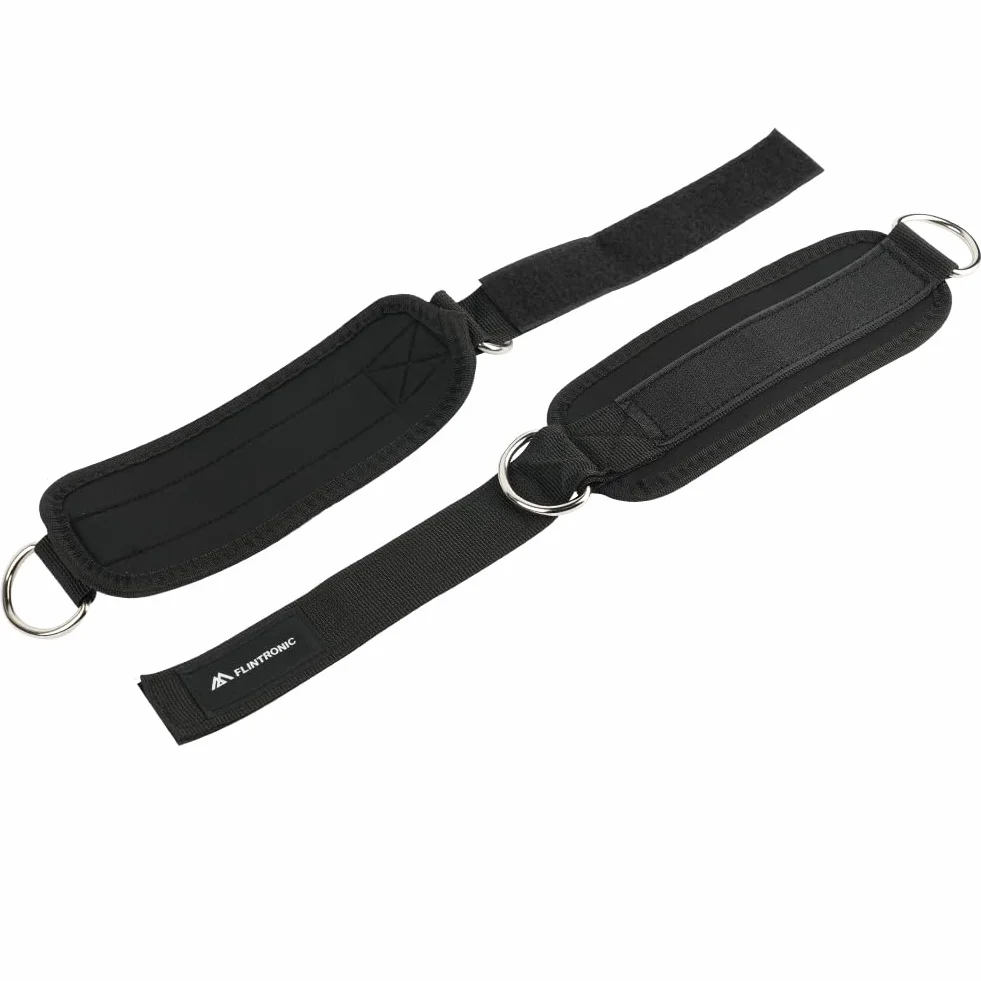 flintronic Sangle Cheville Musculation Poulie, Sangle de Cheville Réglable Gymnastique, Sangles Musculation avec Double Anneau D