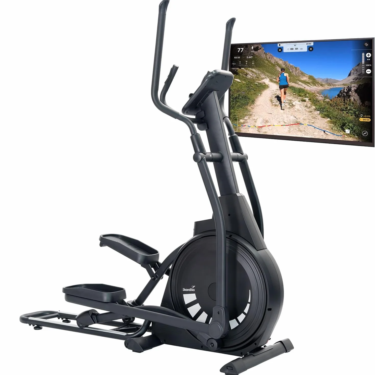 Skandika Vélo elliptique Carbon P23, Frein magnétique, connecté, Max 135KG