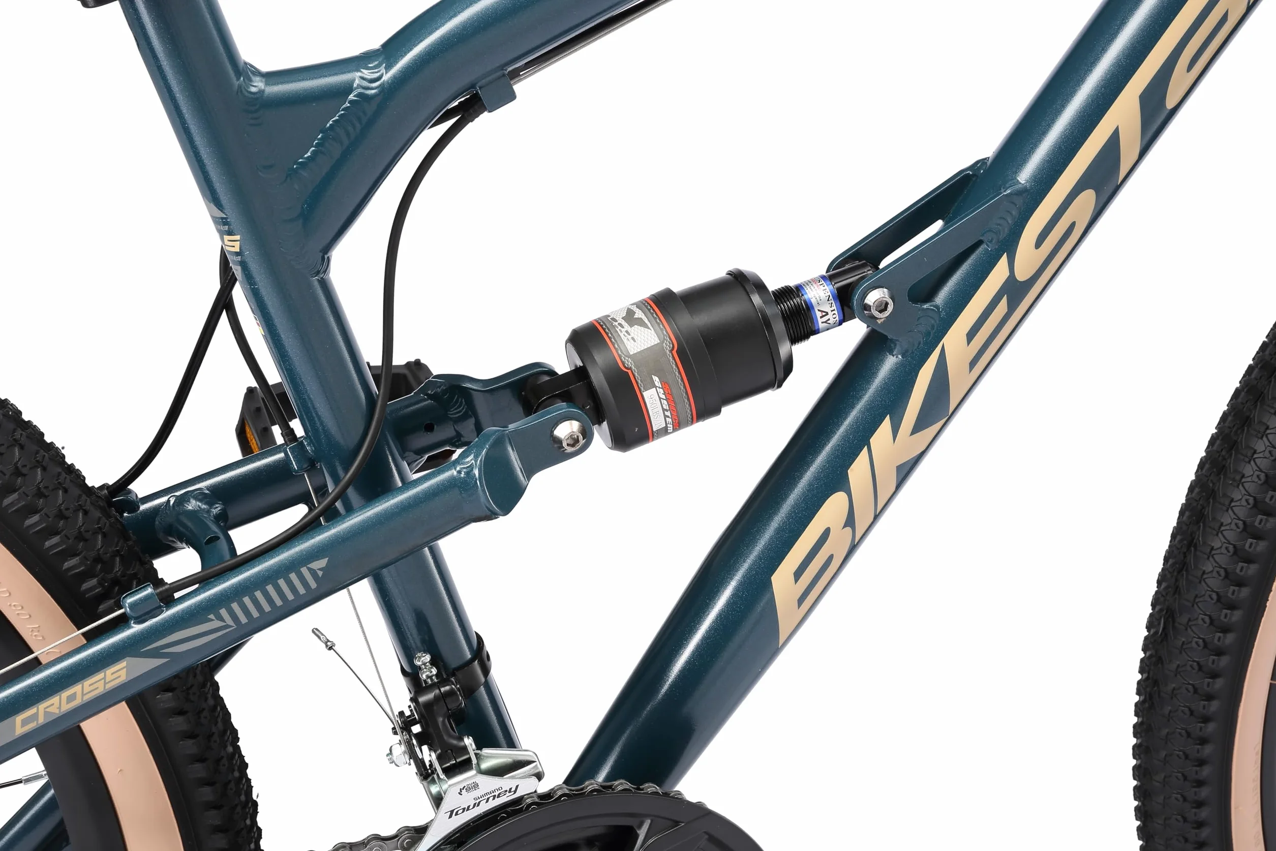 BIKESTAR VTT Aluminium Frein à Disque 21 Vitesses Shimano 26 27.5 29 Pouces Mountainbike Tout Suspension Integral Cadre 16 16.5 17.5 Pouces
