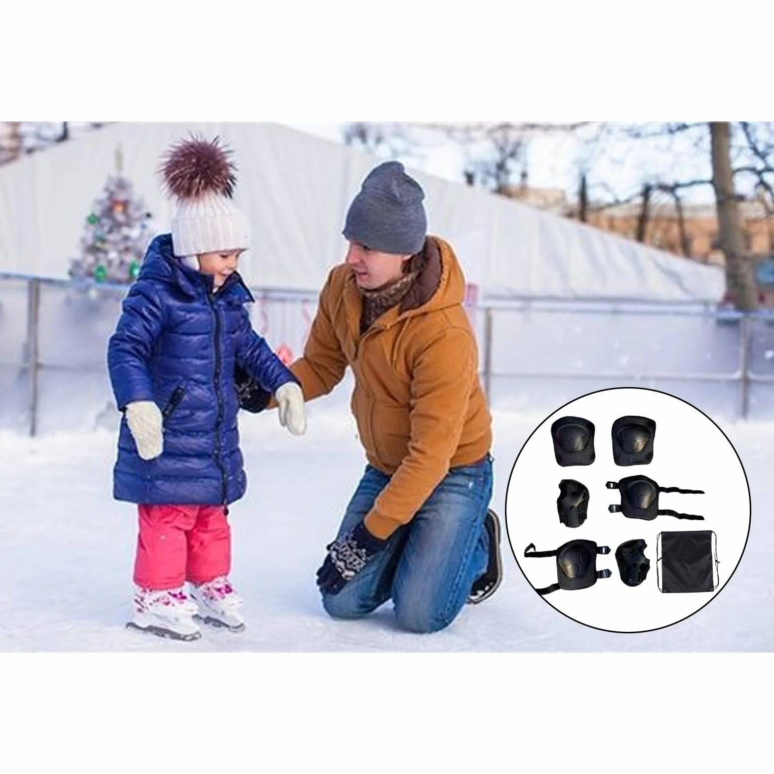 Ensemble de protection sportive enfant 6 pièces genouillères coudières protège-poignets ajustables patin à roulettes skateboard vélo
