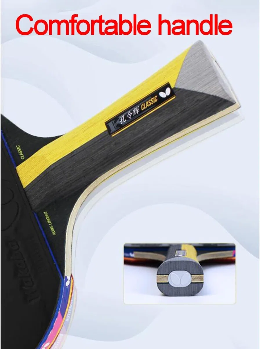 Ensemble de Tennis de Table, Raquette de ping-Pong en Carbone, Raquettes de Tennis de Table avancées approuvées avec Emballage en boîte Cadeau, entraînement Professionnel Polyvalent