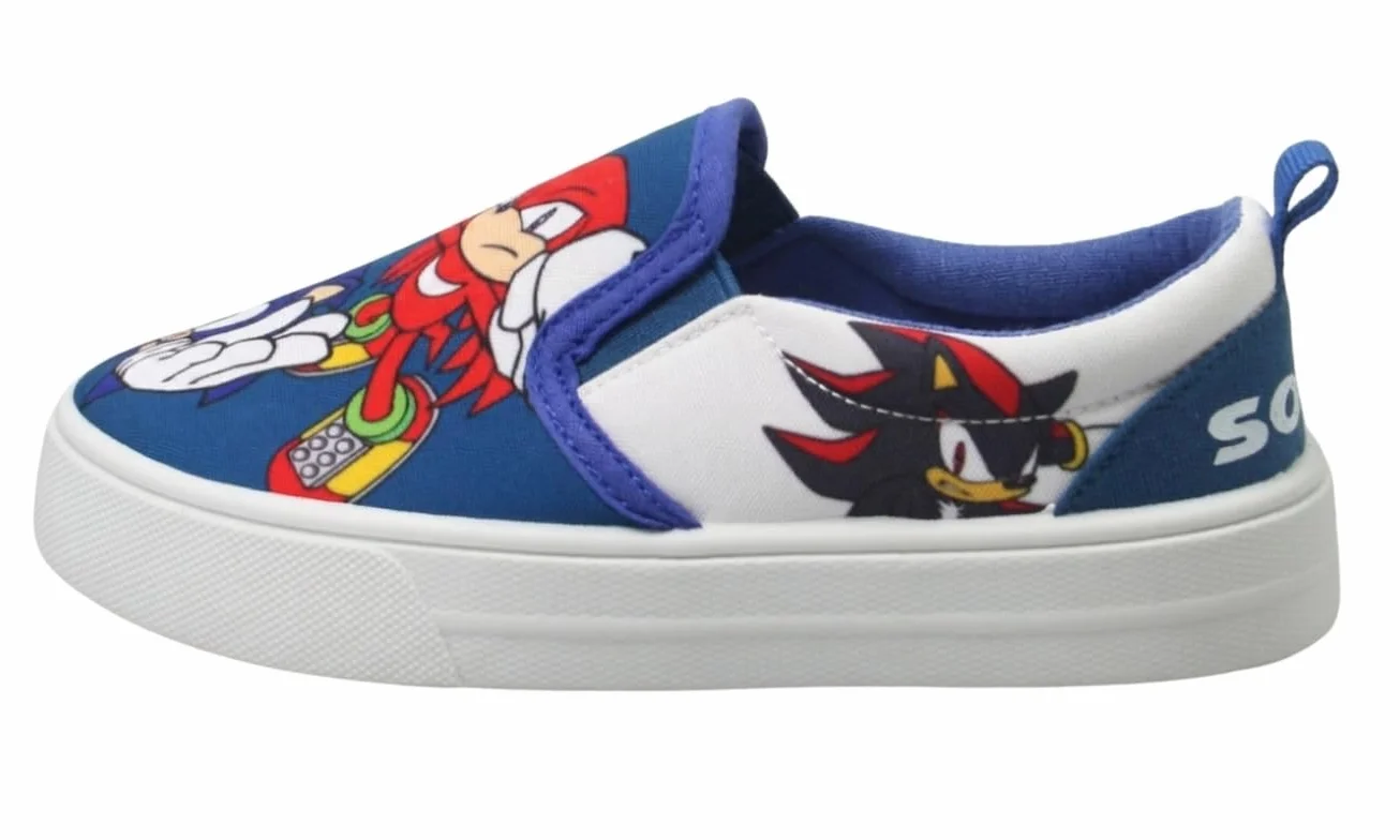 Sonic The Hedgehog Baskets à enfiler enfants filles garçons officielle Canvas Chaussures légères confortables Plimsolls
