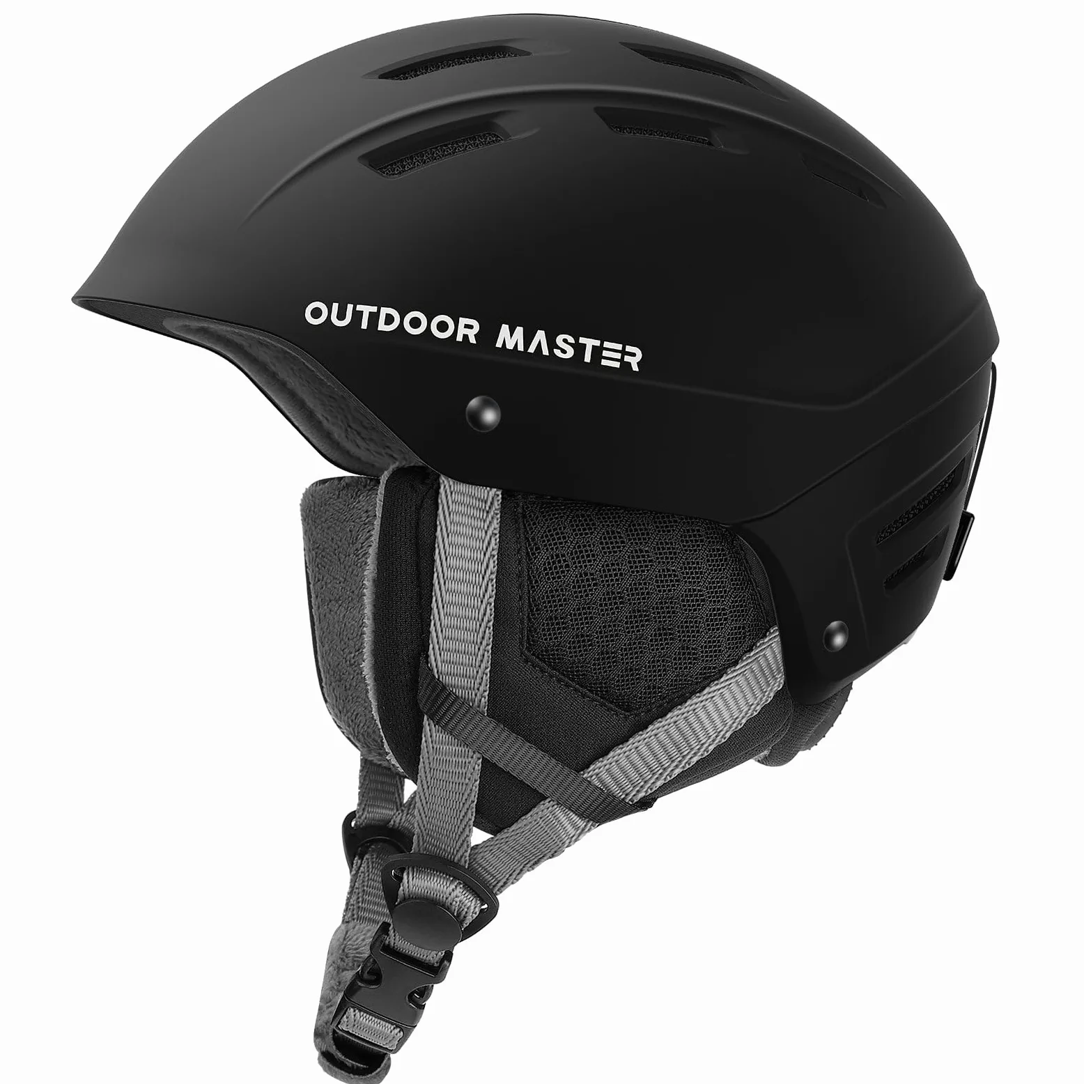 OutdoorMaster Casque de ski homme/femme modèle Kelvin II – Ventilation réglable et système de réglage de roue – Doublure amovible, certifiée ASTM pour Ski et Snowboard