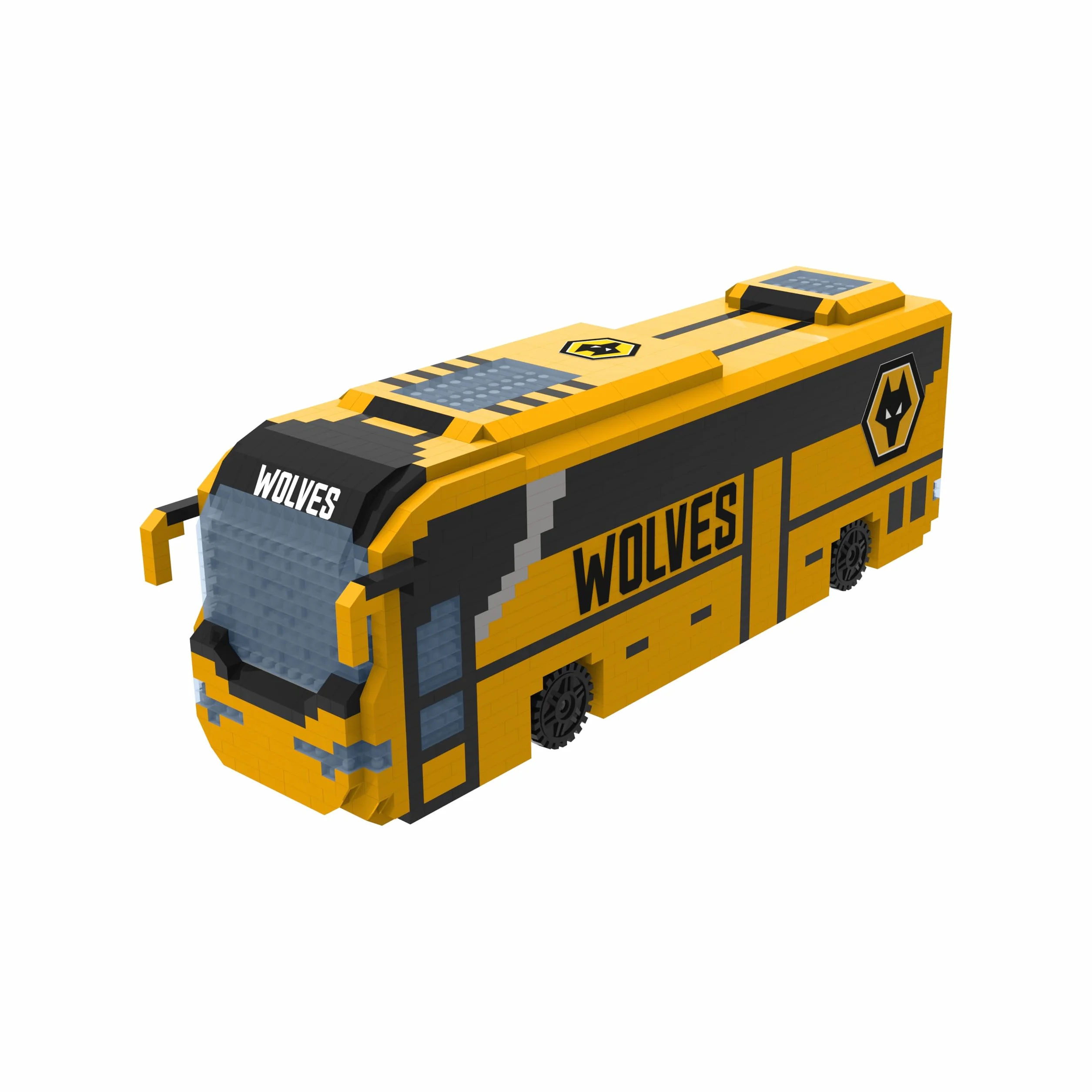 FOCO Licence officielle Wolverhampton Wanderers FC BRXLZ 3D Bricks Jouet de construction bus football
