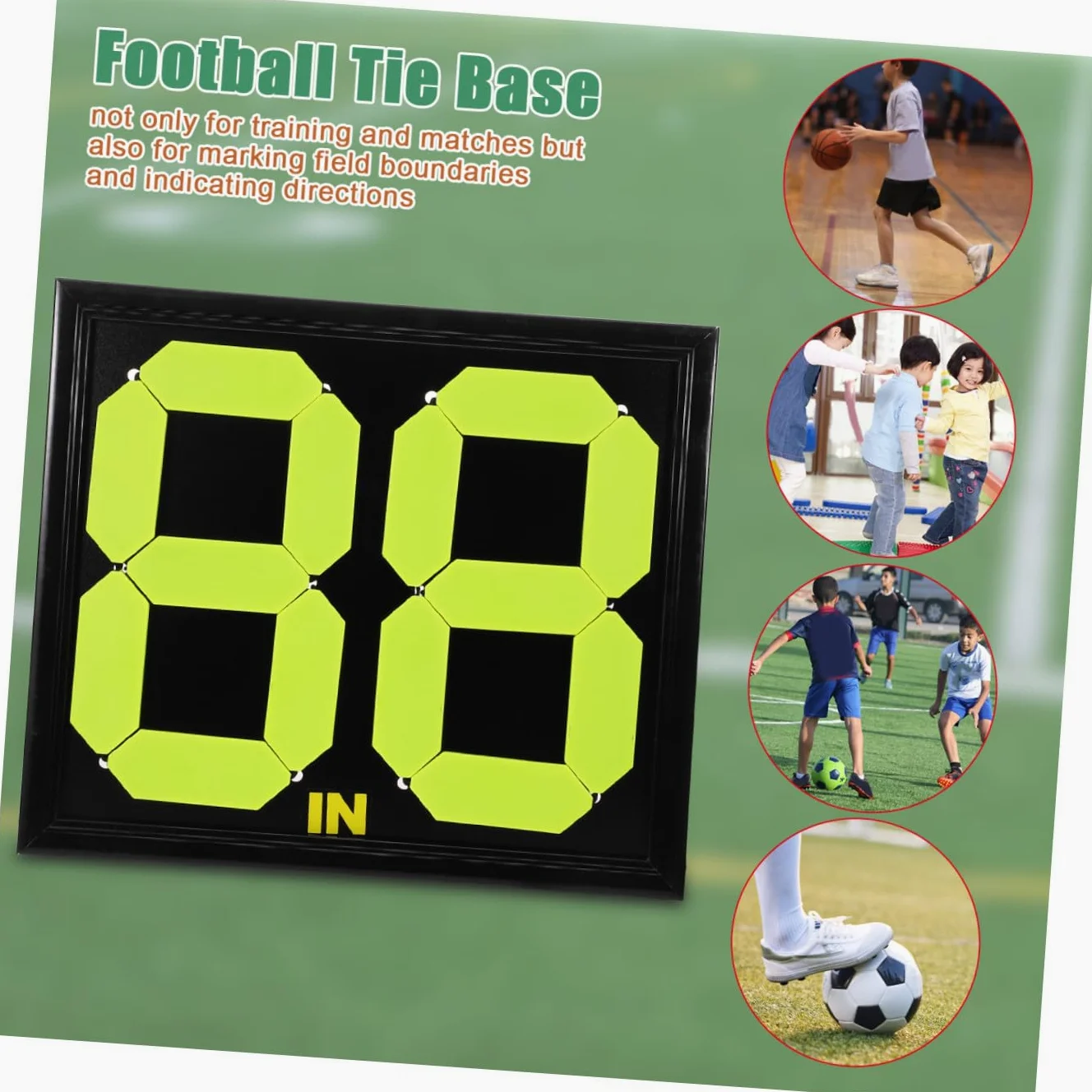 Tableau de Remplacement Manuel Football Noir en Pp pour Arbitres | Lecture Claire, Format Compact, Usage Basket et Volley, Design Polyvalent