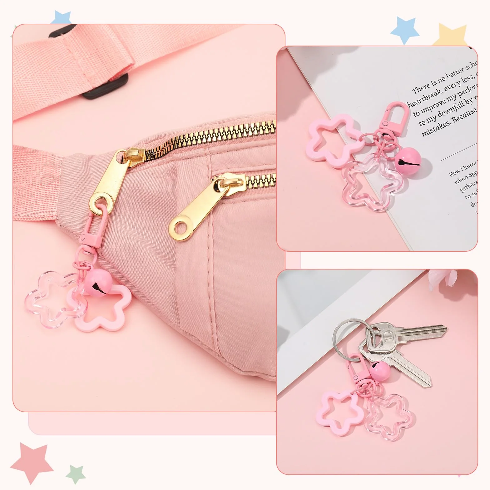Sac Banane Femme Homme Ceinture Running Téléphone Portable Voyage Sangle Réglable Rose Noir