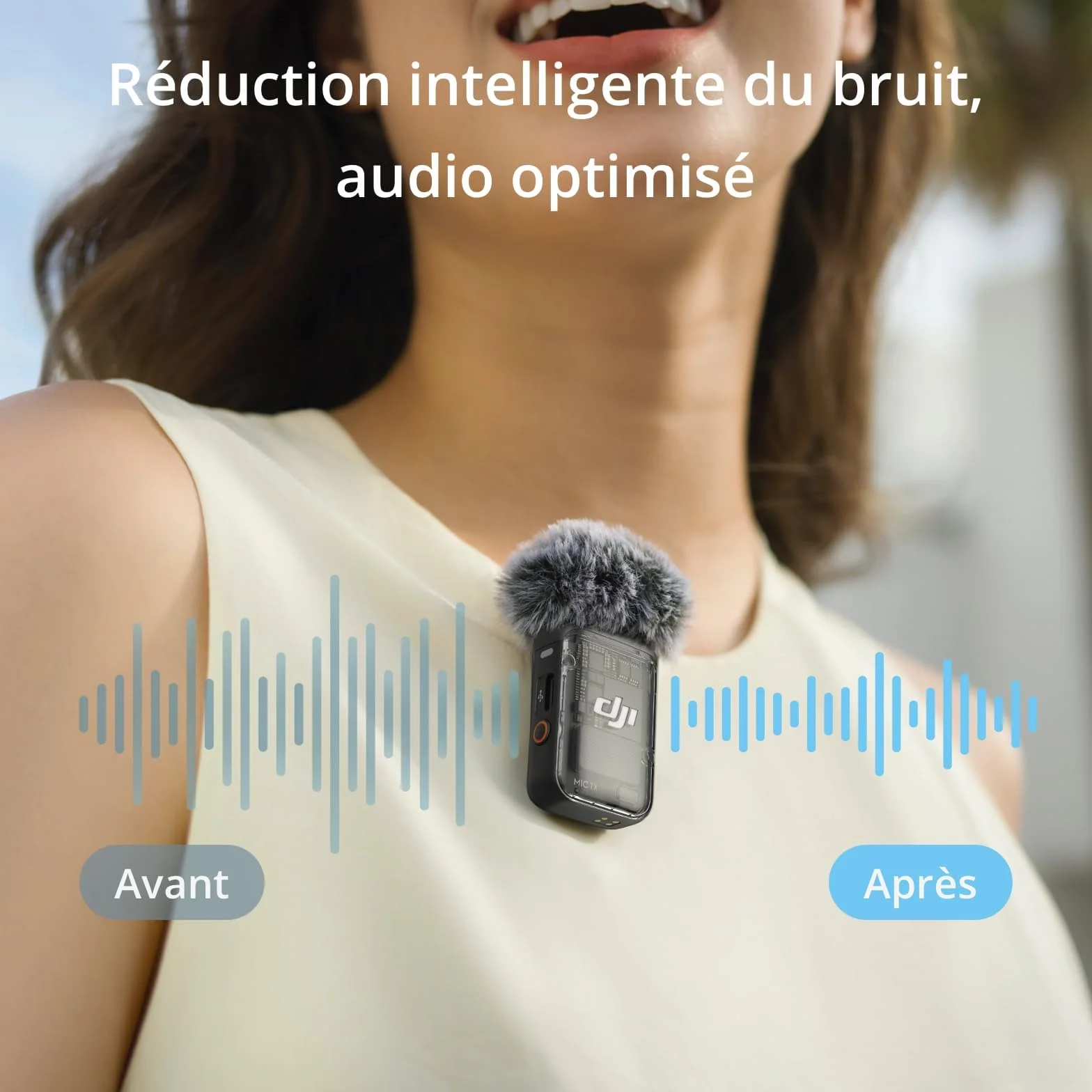 DJI Mic 2 (2 TX + 1 RX + Boîtier de Recharge) Micro sans Fil Tout-en-Un, Réduction Intel. du Bruit, Enregistrement Interne 32 Bits, Portée 250 m