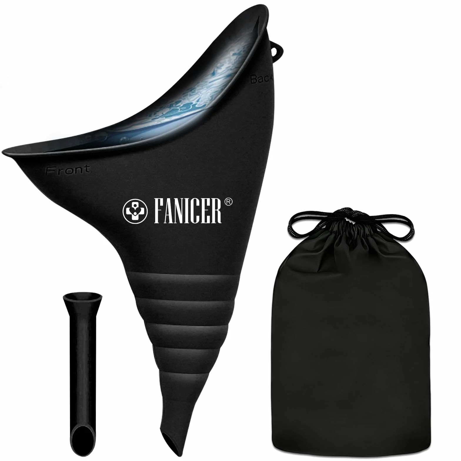 Urinoir Femme Réutilisable en Silicone Pliable avec Tube d'Extension pour Camping Randonnée