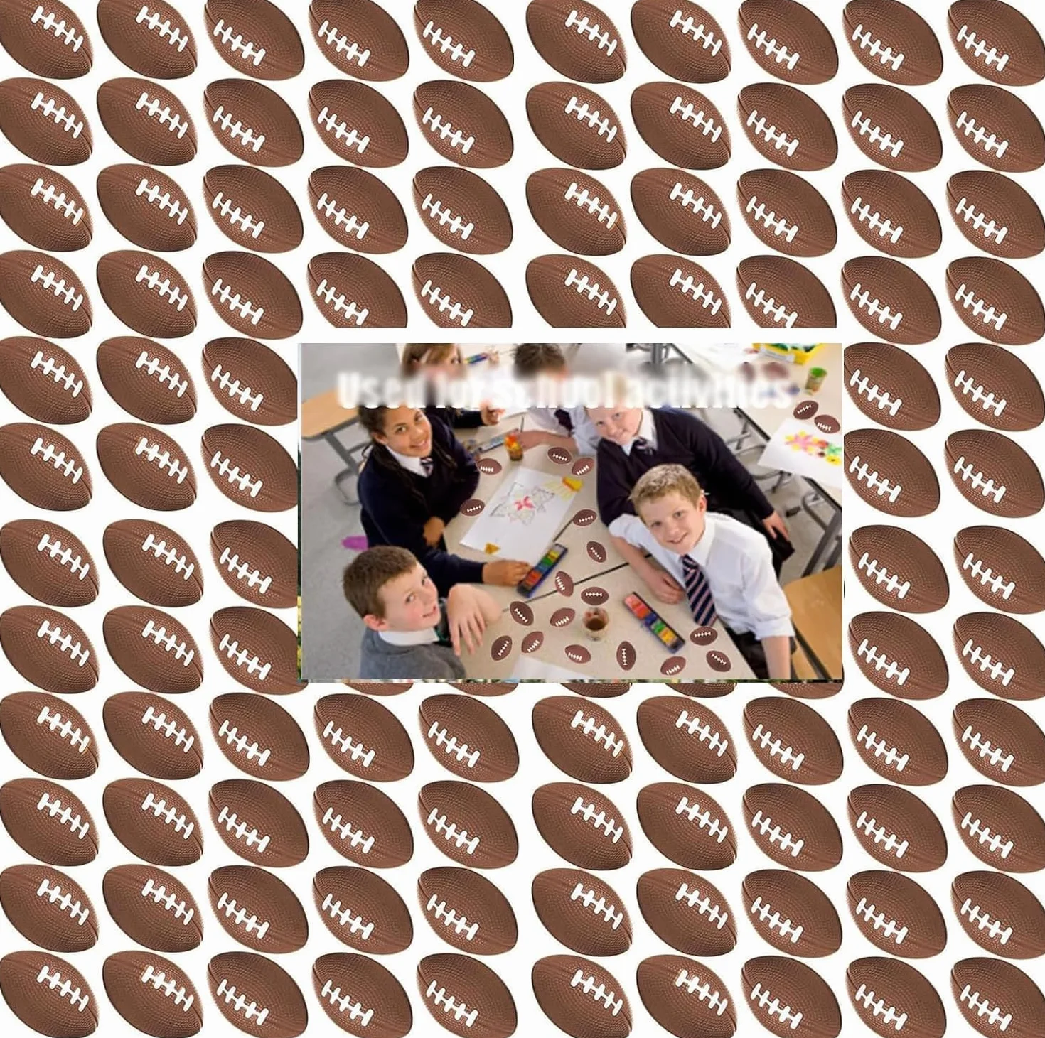 Mini Ballons de Rugby en Mousse 5.5cm 96 Pièces pour Enfants Adultes Cadeaux Fêtes