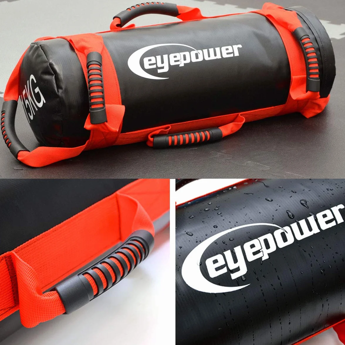 EYEPOWER Power Bag de Musculation 3,75-15kg 18x50cm Sac de Sable