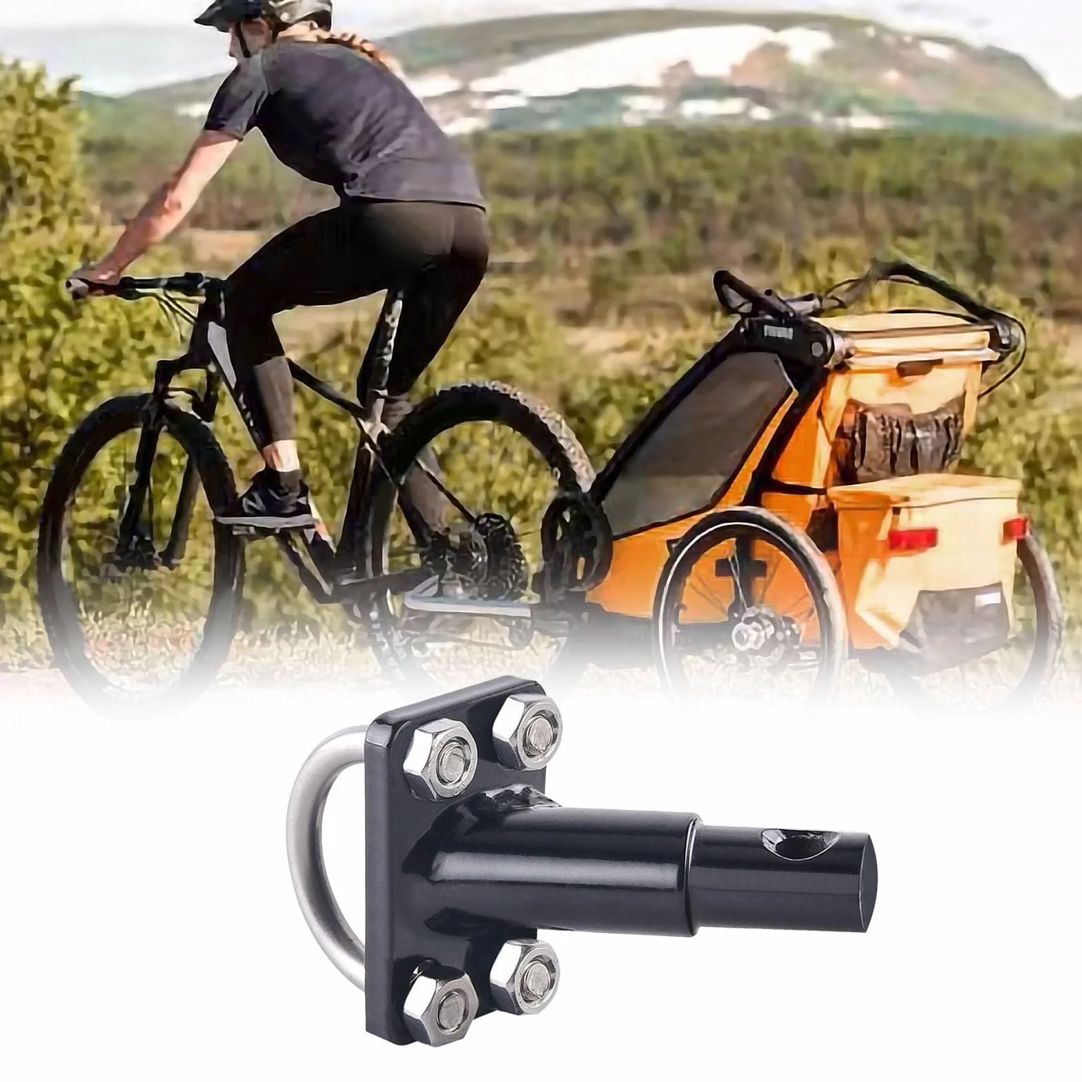 Attache pour Remorque de Vélo, Connecteur de Remorque Haute Capacité pour Transport Quotidien