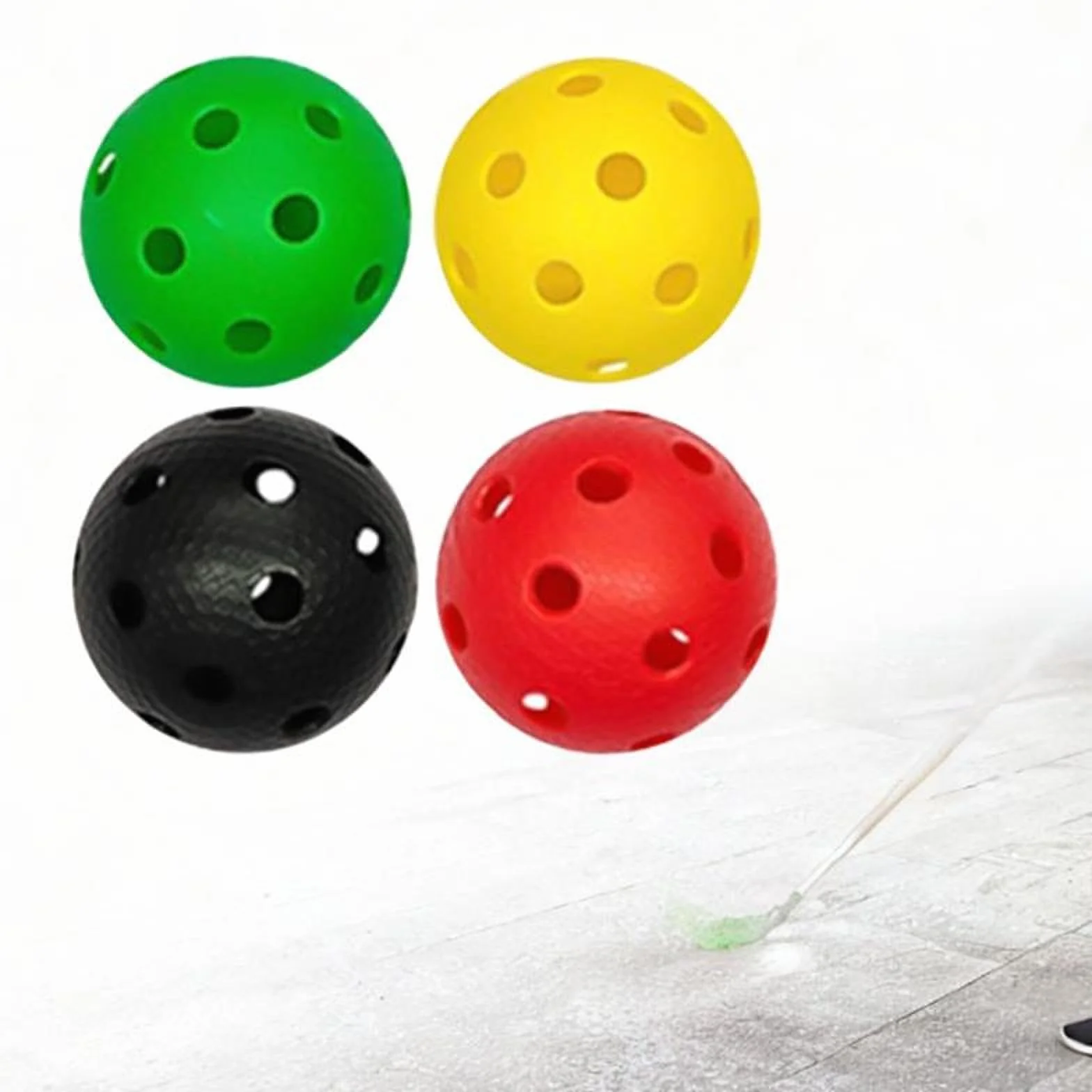 Balles de Floorball de Compétition pour Athlètes Professionnels - Lot de 4