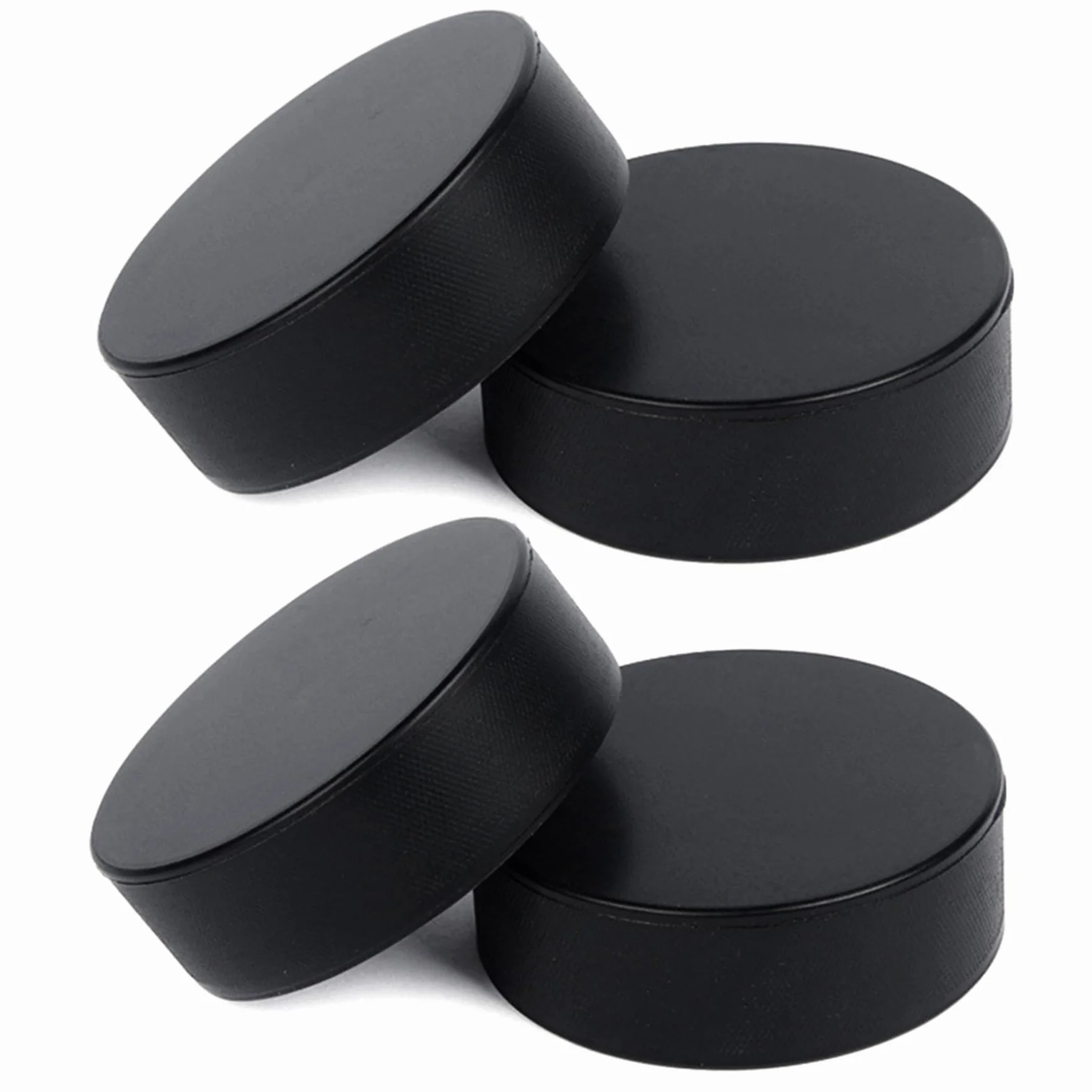 Rondelles de hockey sur glace en mousse 4 pièces noire pour entraînement