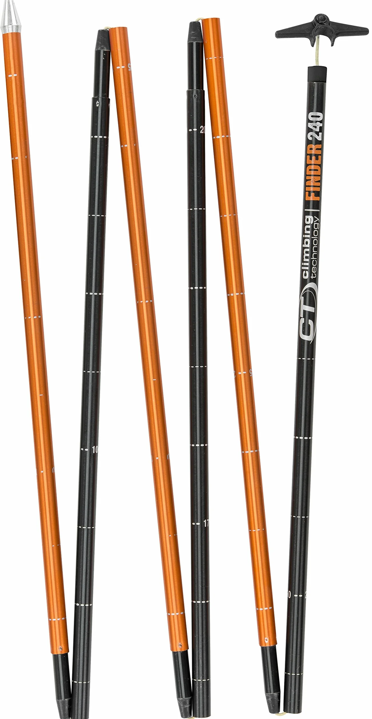 Climbing Technology Probe Finder 240 2i80906ctstd Sonde d'avalanche, Noir/Orange, Taille Unique