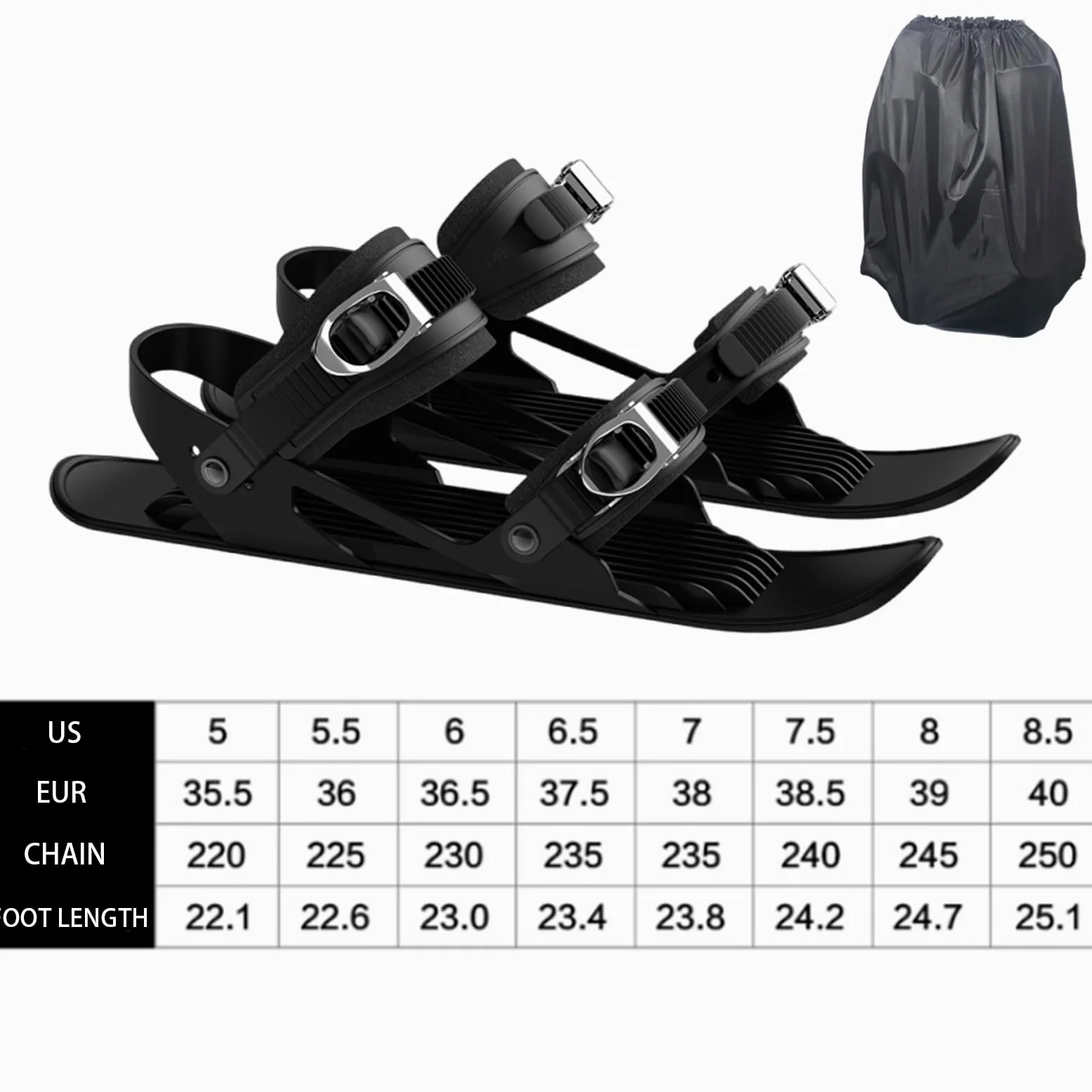 Chaussures de Neige pour Femmes - Patins de Neige compacts, Non glissants et légers | Outil de Ski réglable pour Les, Les Jeunes, Les Femmes et Les Hommes en Hiver