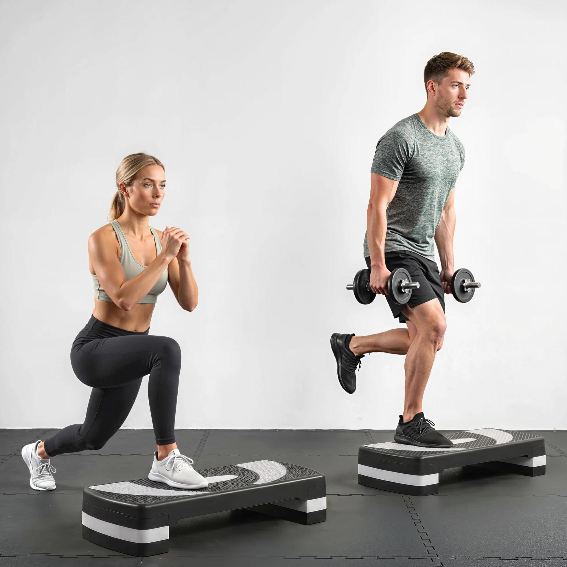 HOMCOM Stepper Fitness Aérobic Hauteur réglable 10/15/20 cm Antidérapante