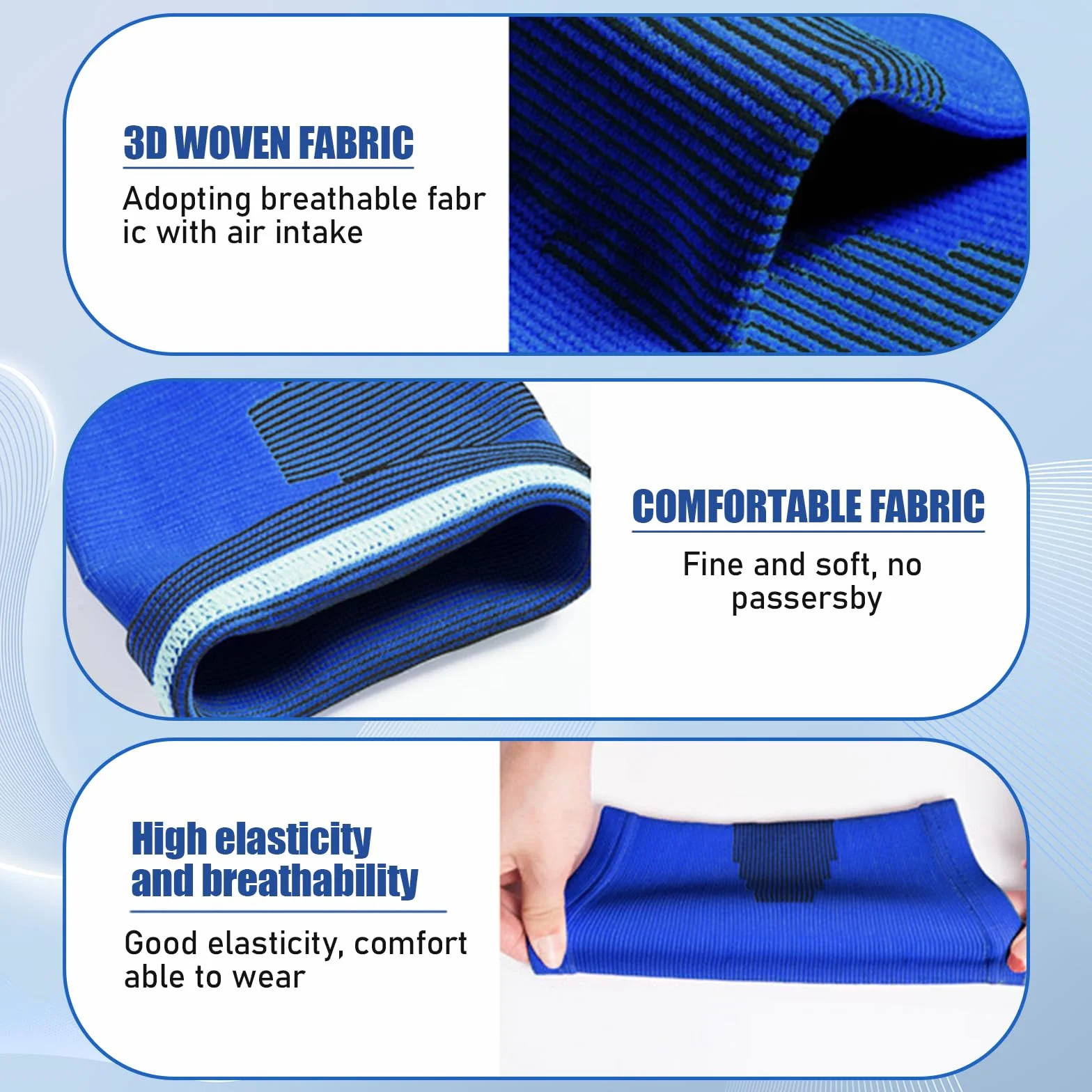 Genouillère Enfant Nylon Haute Qualité 4 Pièces Haute Élasticité Travaux, Protege Genoux Diamant, Sports Extérieur (Bleu et Noir)