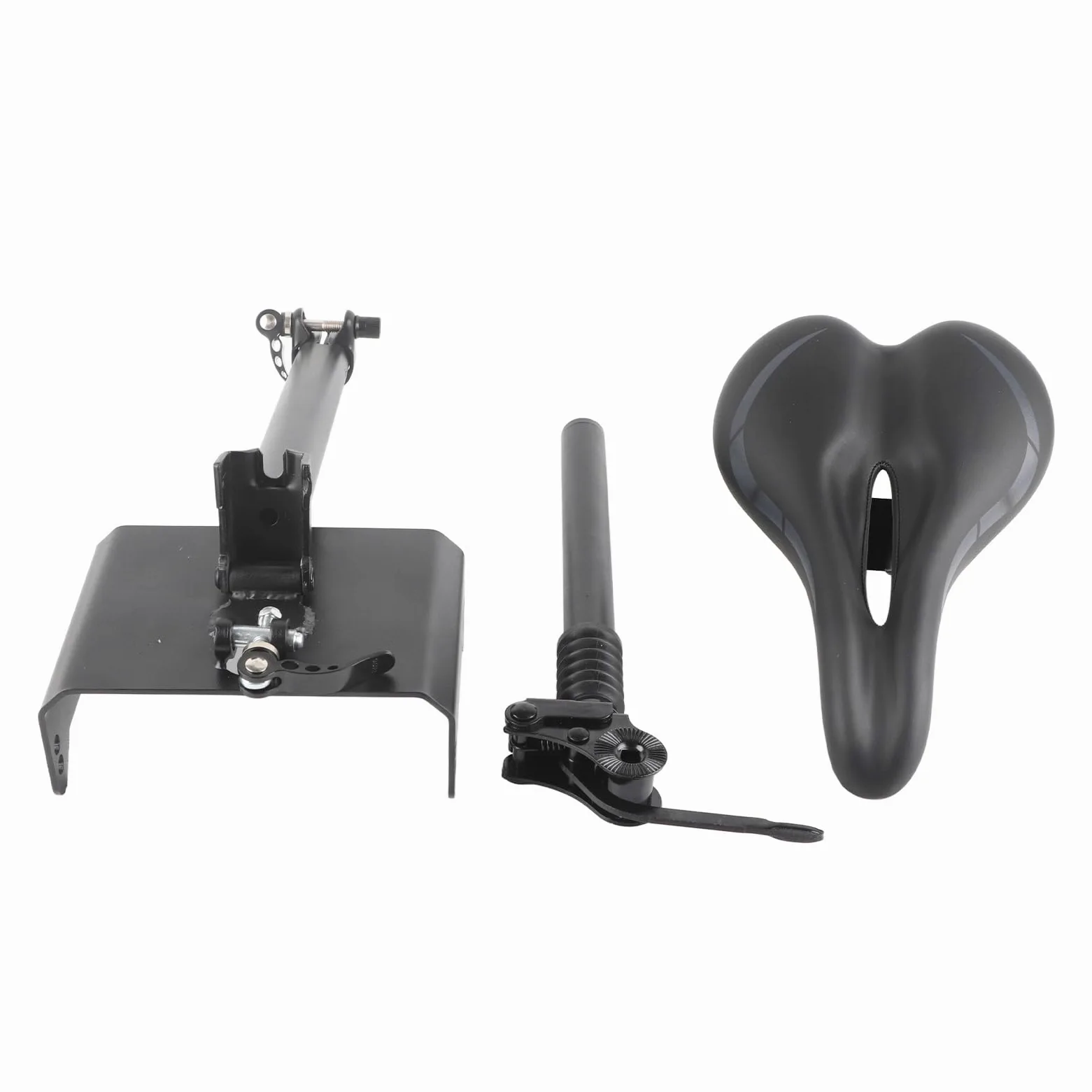 Tbest Selle Réglable pour Scooter électrique F20 F25 F30 F40, Conception Ergonomique Pliable avec Cadre en Alliage d'aluminium et Coussin en Mousse d'absorption des Chocs