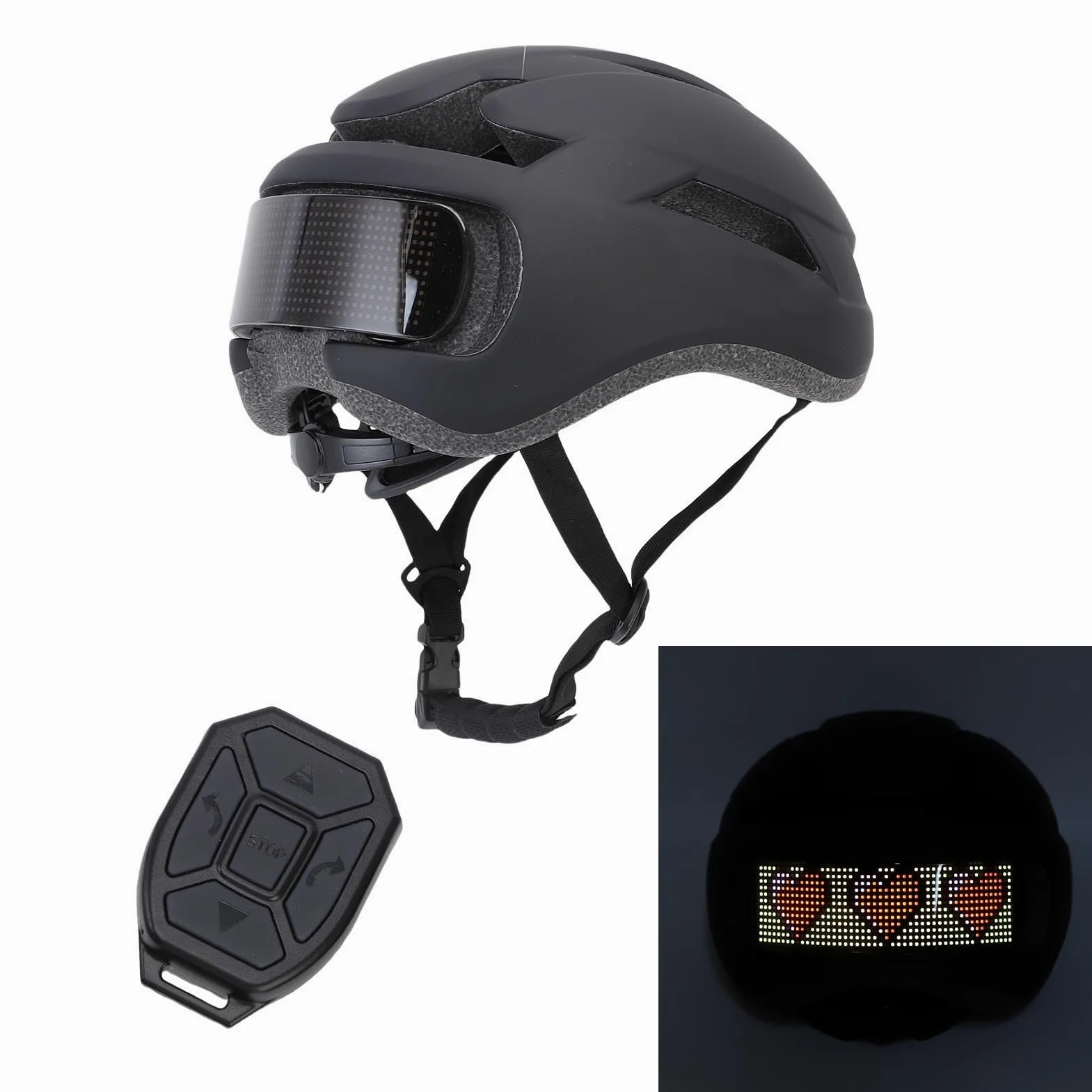 Casque Vélo Intelligent avec écran LED, Contrôle par Application | Conception multifonctionnelle, Visibilité améliorée, Ajustement confortable, Cadran réglable pour les tours de tête de 58 à